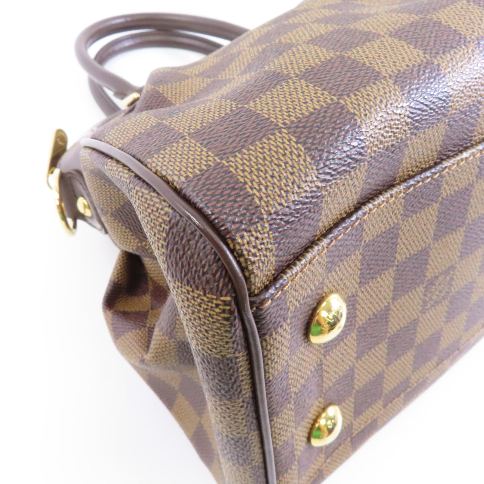 LOUIS VUITTON 【激減優惠】Damier Trevi PM金扣手挽肩背兩用袋啡色