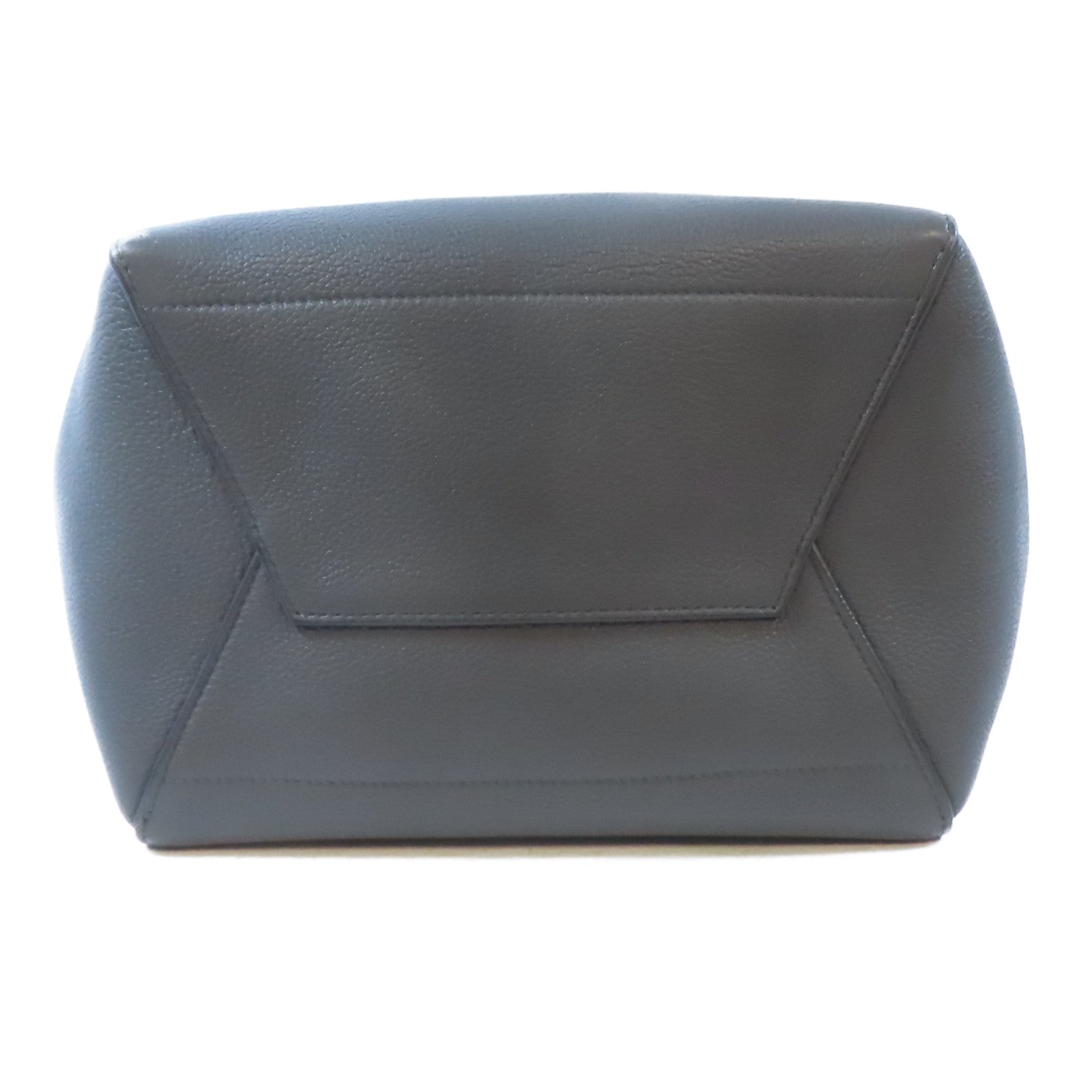 CELINE 牛皮皮革Shoulder Bag金扣肩背袋灰色