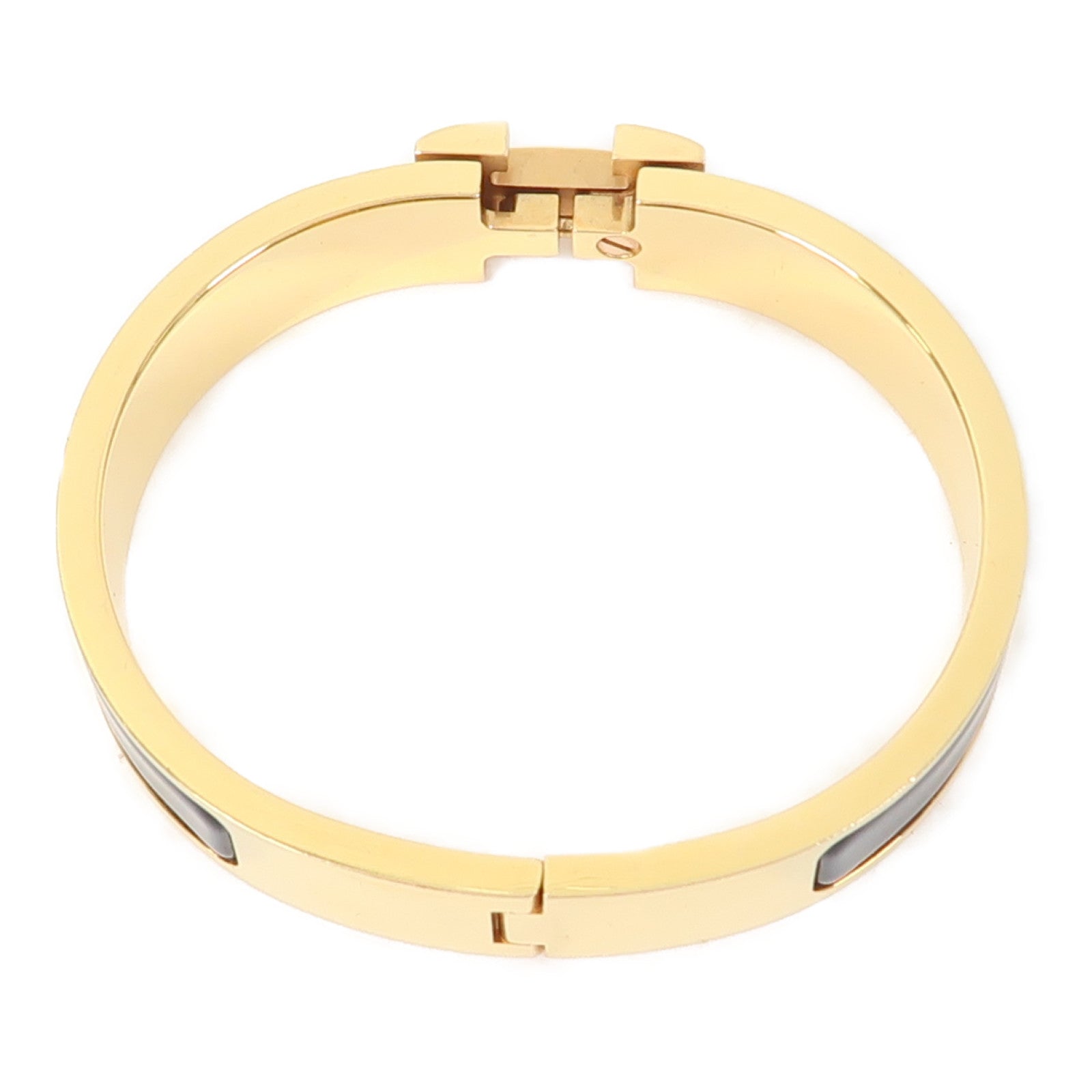 HERMES 金屬Clic H手鐲黑色