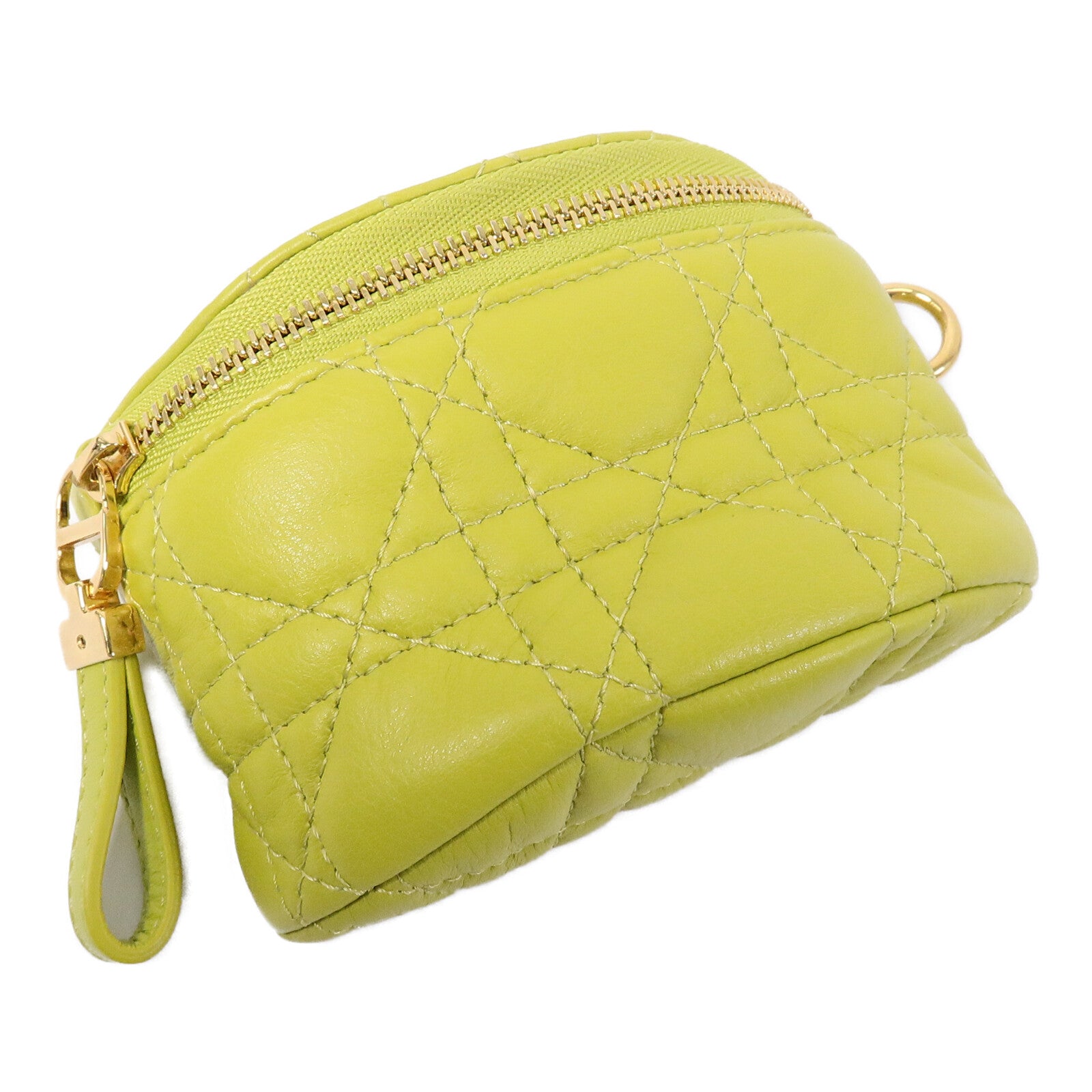 Dior 羊皮皮革Caro Half Moon Coin Purse零錢包