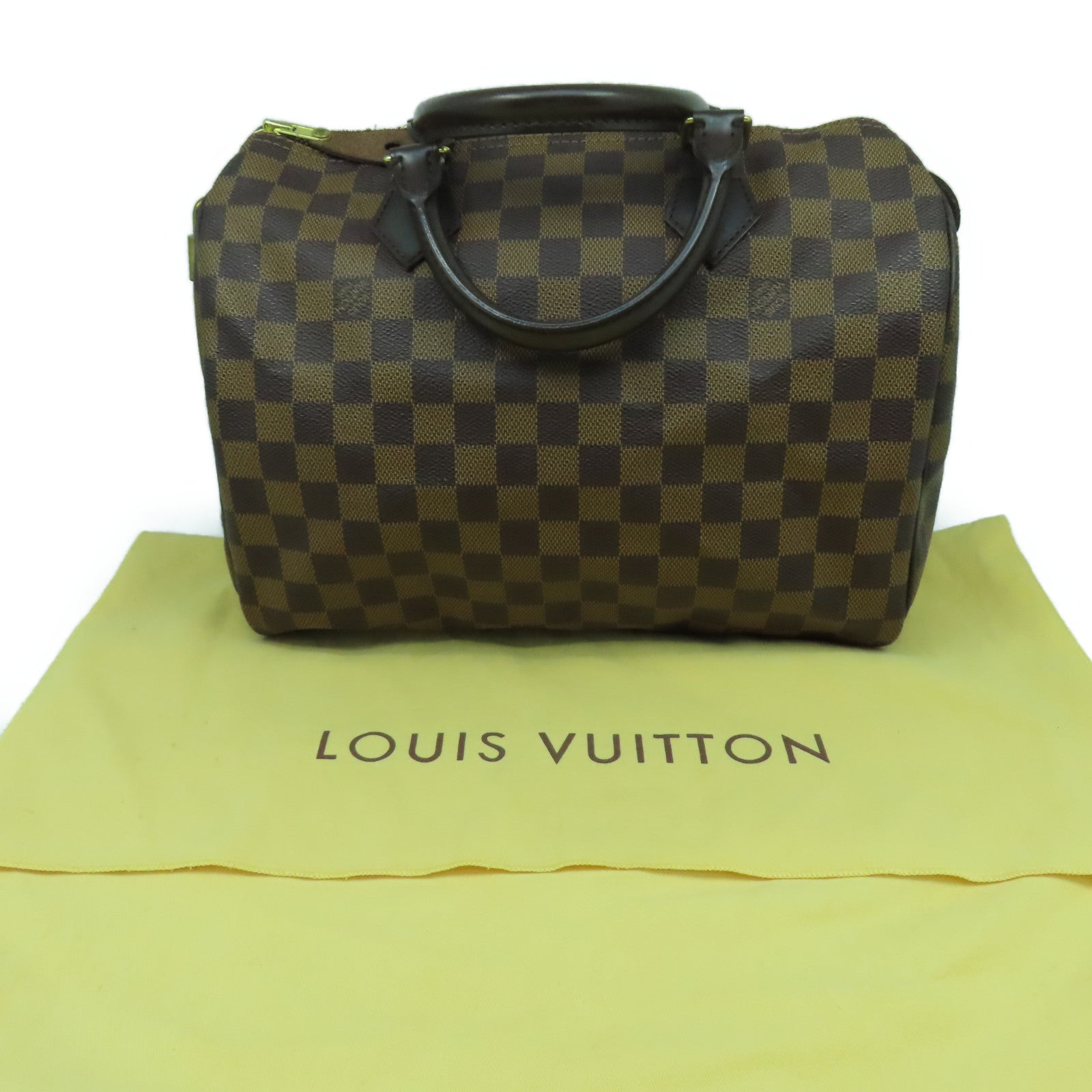 LOUIS VUITTON 【激減優惠】Damier Speedy 30金扣手挽袋啡色