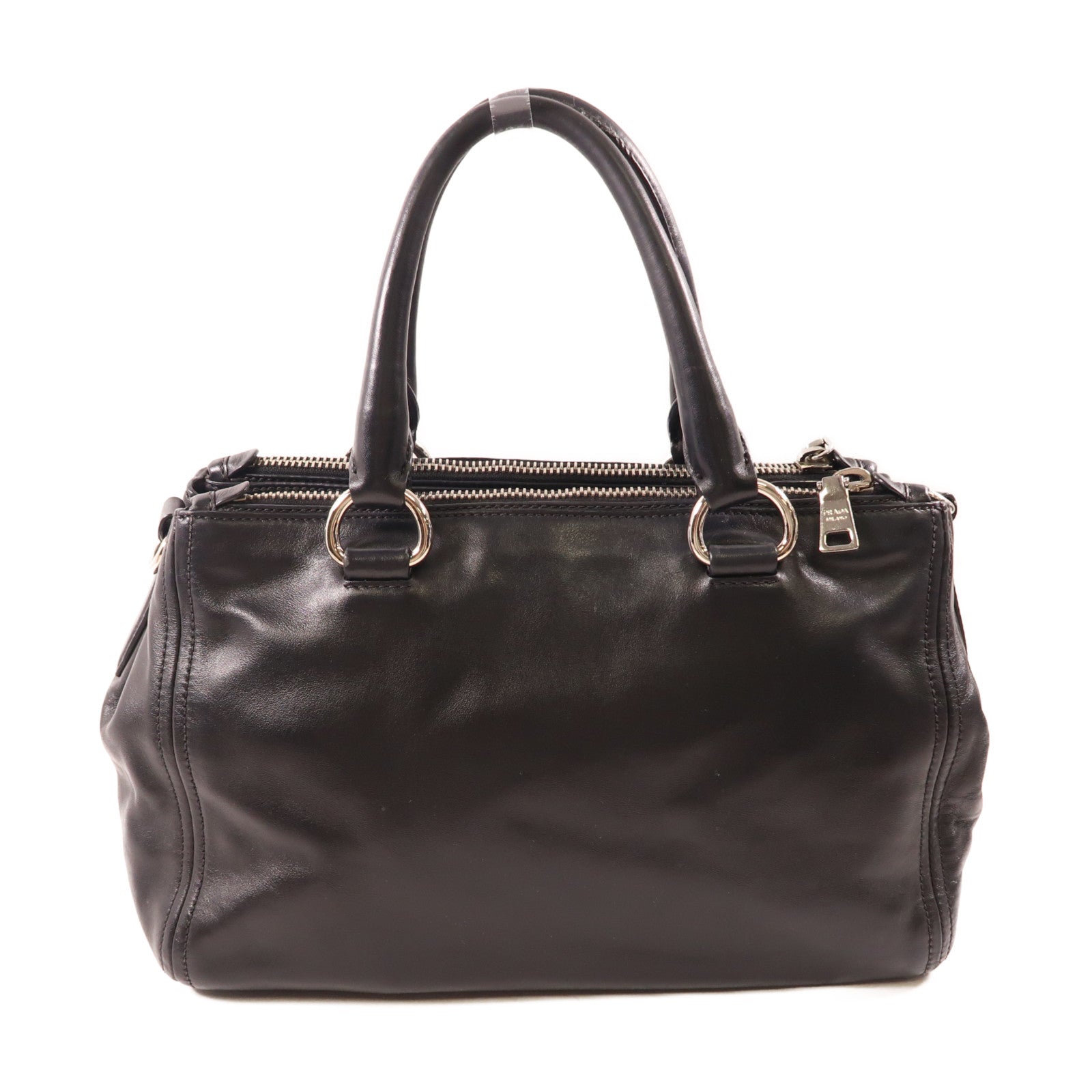 PRADA 牛皮皮革2 Way Shoulder銀扣手挽肩背兩用袋