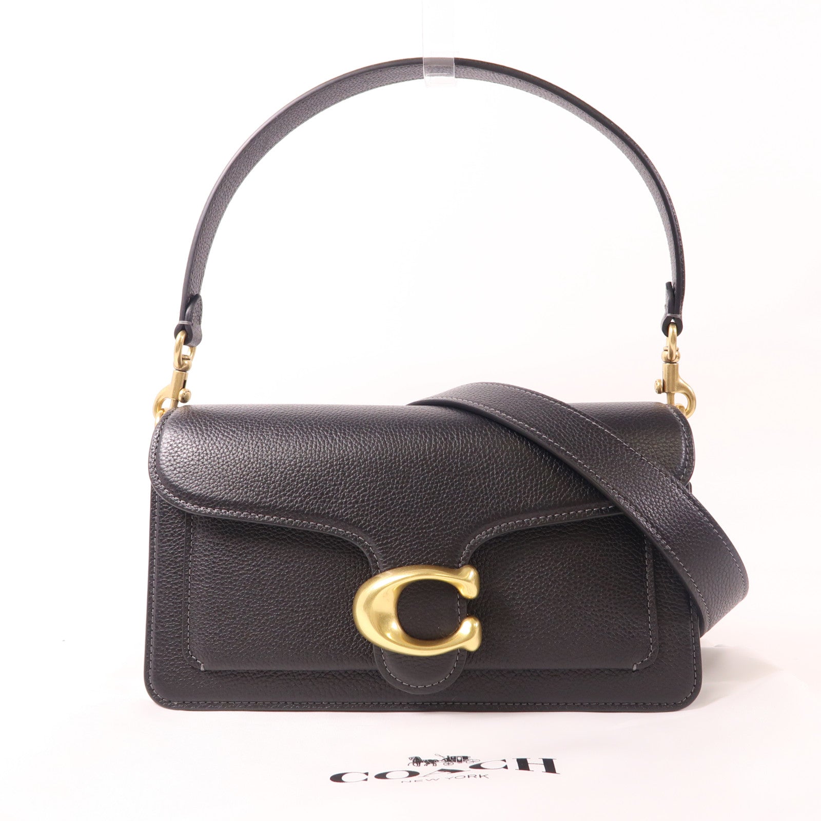 COACH 牛皮皮革Shoulder Bag金扣手挽肩背兩用袋