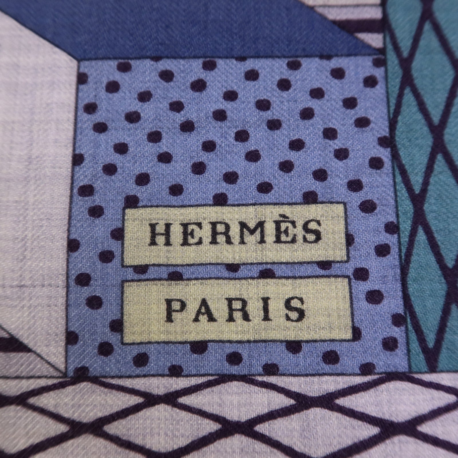 HERMES 羊絨/絲質Scarf 140X140絲巾