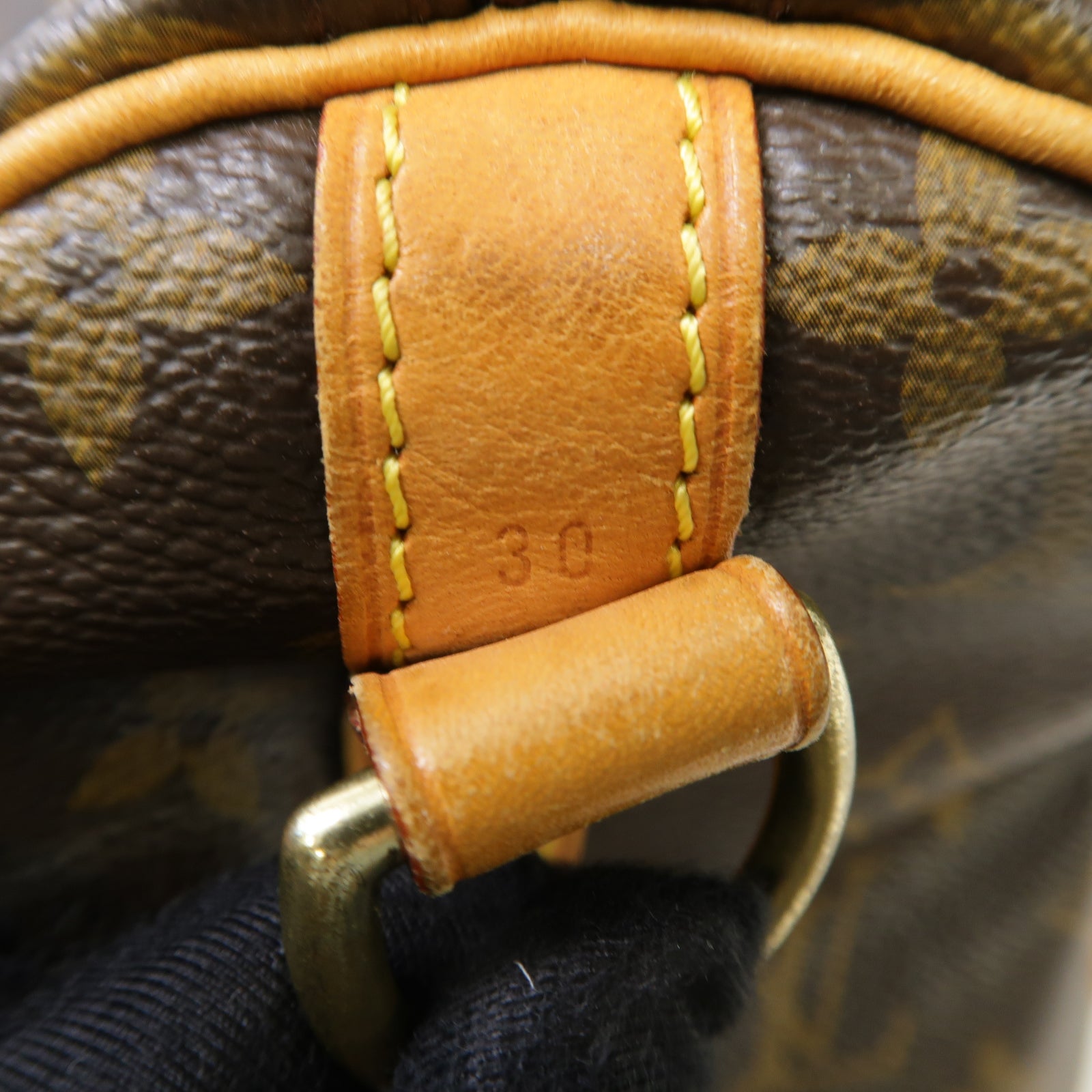 LOUIS VUITTON Monogram Speedy Bandouliere 30金扣手挽肩背兩用袋棕色