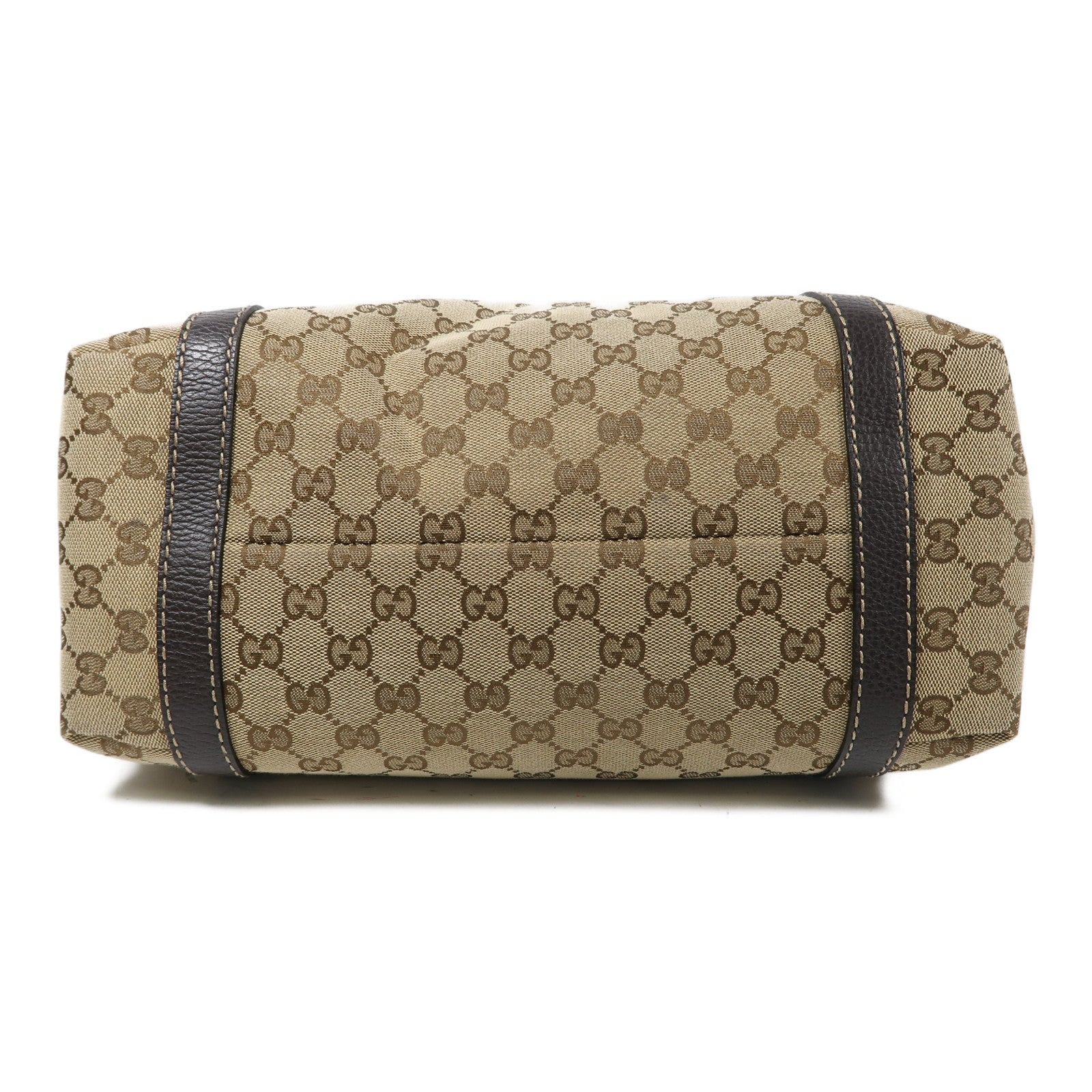 GUCCI 帆布Tote Bag金扣肩背袋啡色