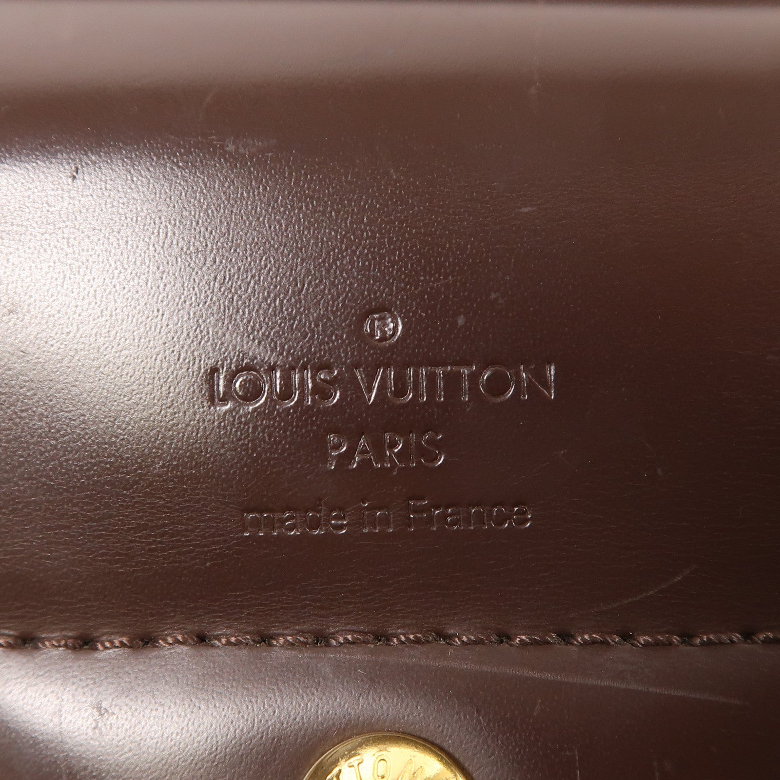 LOUIS VUITTON Damier Sistina PM金扣肩背袋棕色