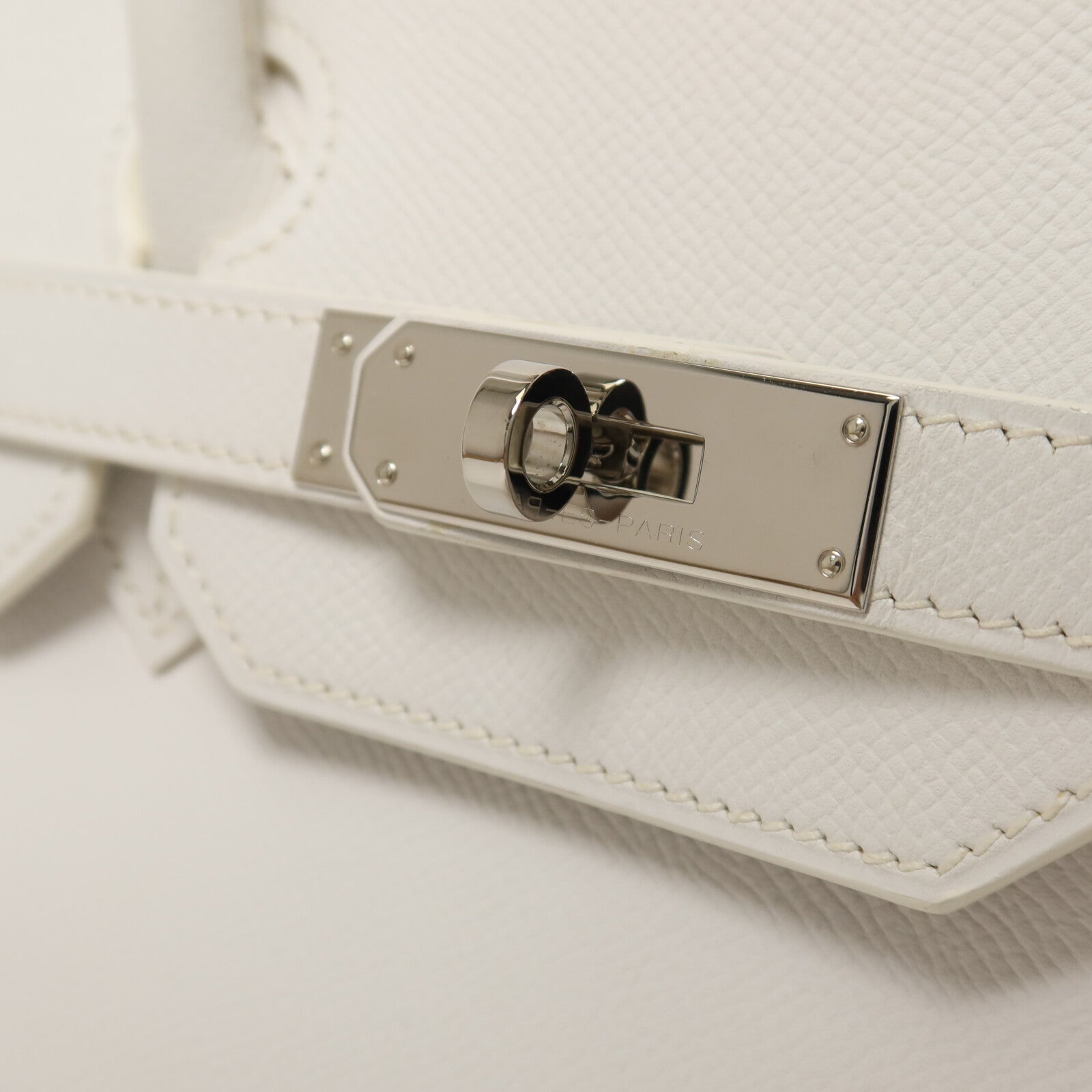 HERMES Epsom皮革Birkin 35手挽袋Blanc