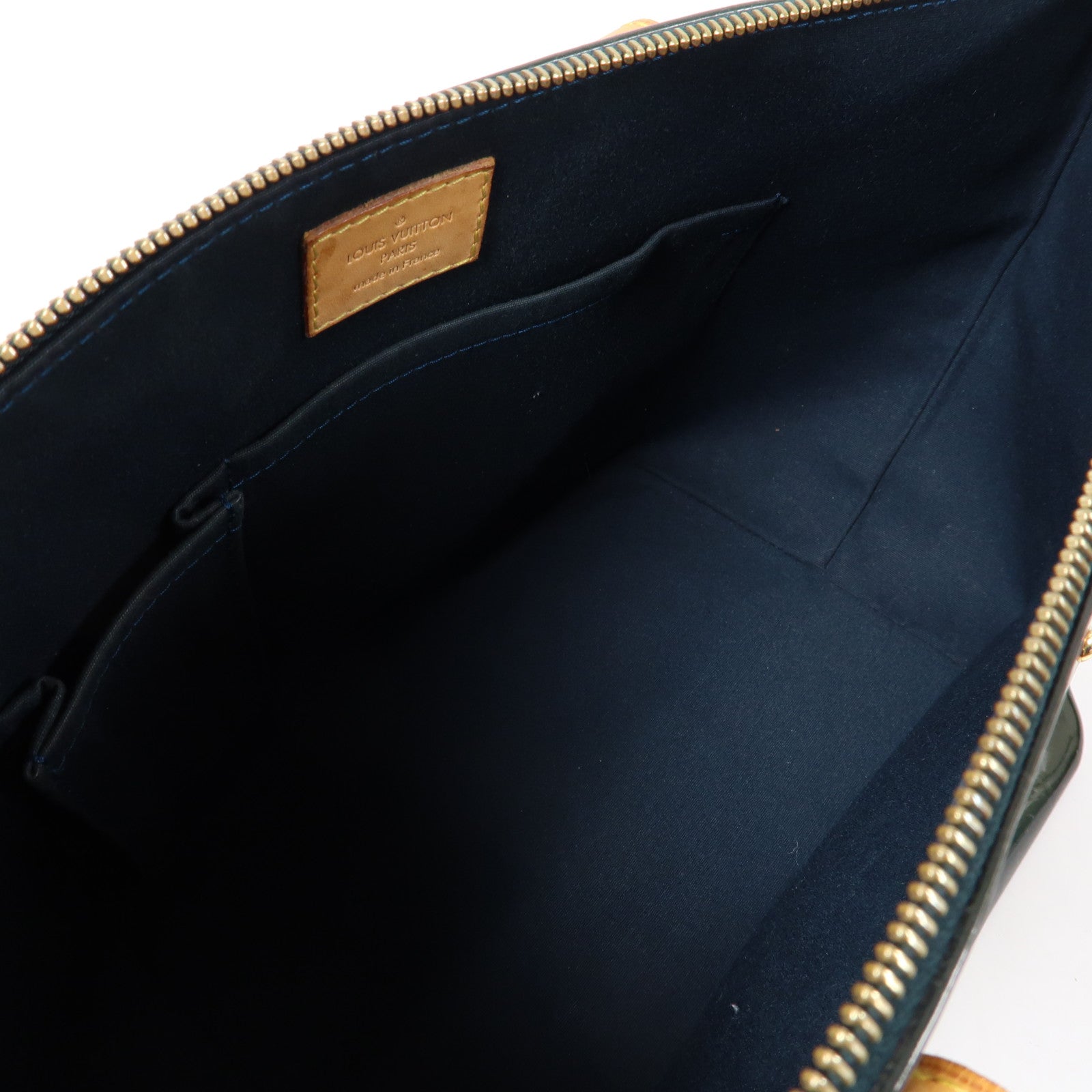 LOUIS VUITTON Vernis Bellevue PM金扣肩背袋綠色