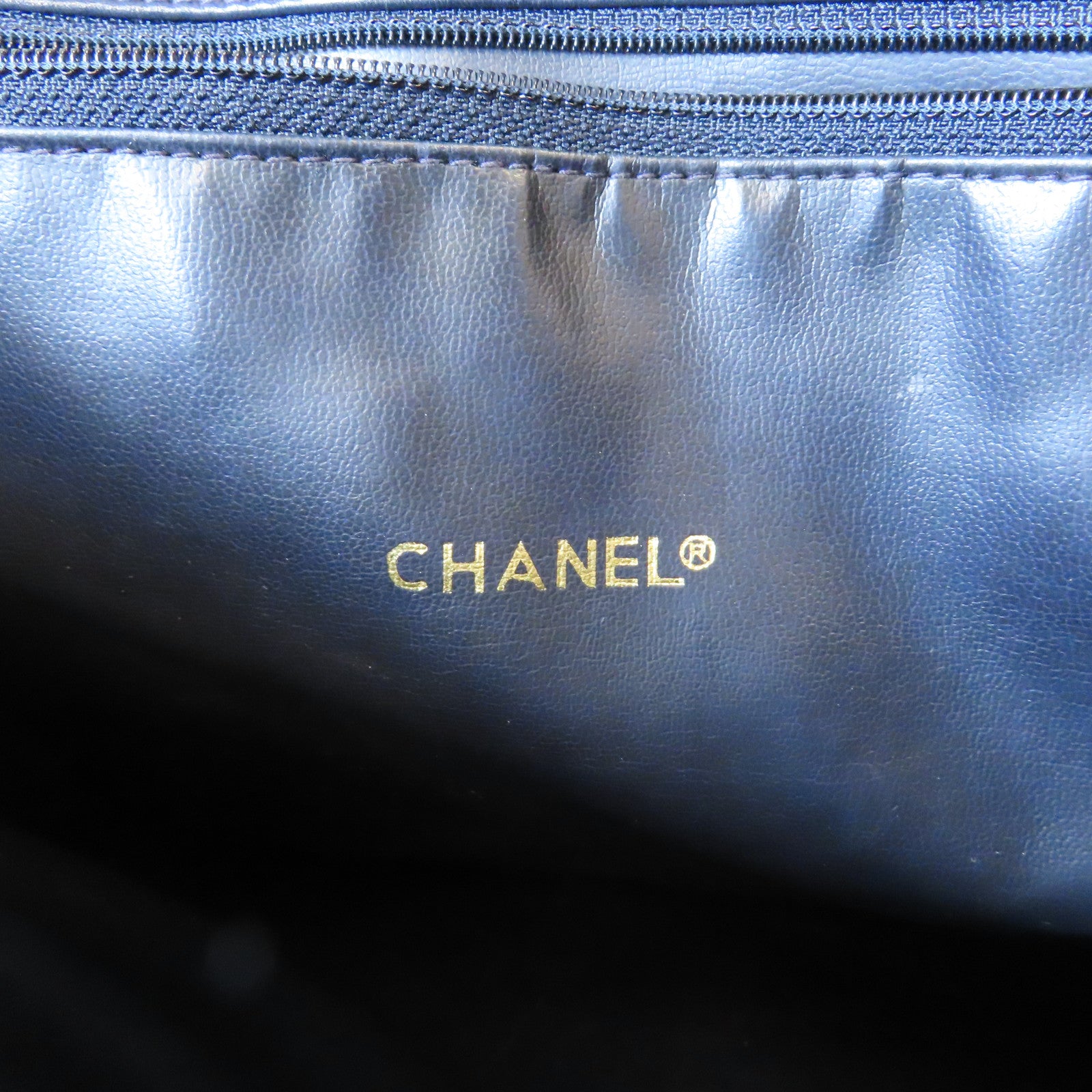 CHANEL 【均一特價】菱格羊皮皮革Chain Shoulder Bag金扣鏈帶肩背袋藍色
