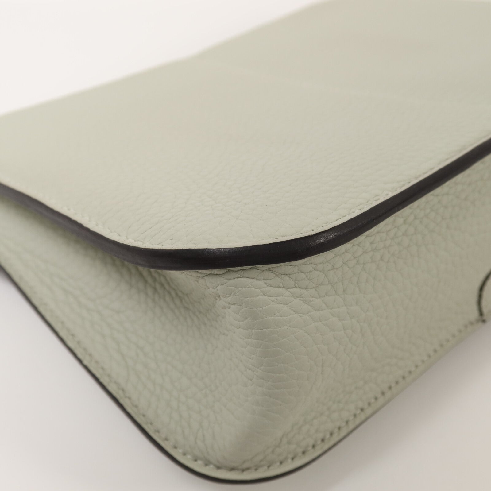 HERMES Clemence皮革Halzan 25金扣手挽肩背兩用袋Gris Neve/Gris Meyer