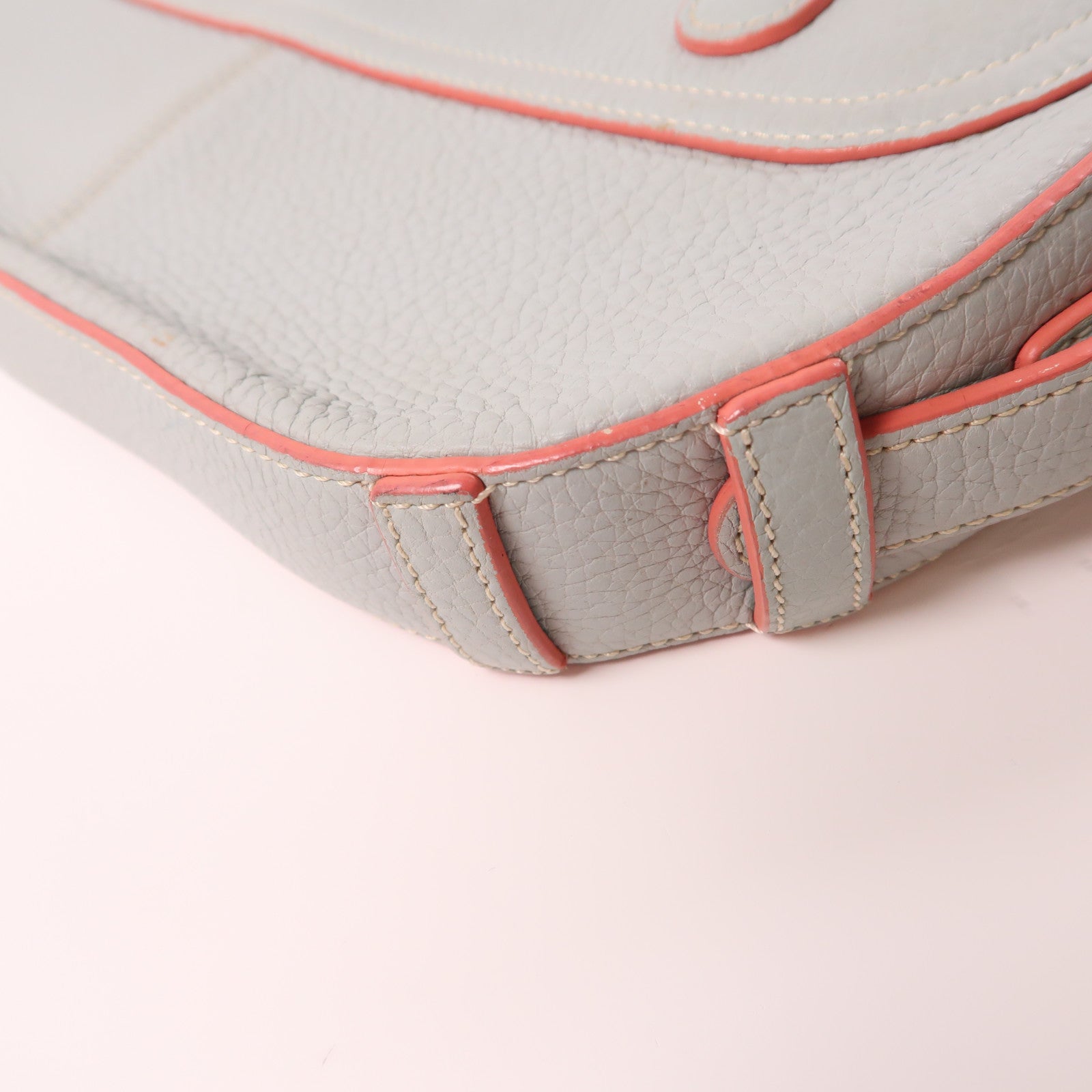 LOEWE SHW Shoulder Bag Calfskin Leather Light Blue