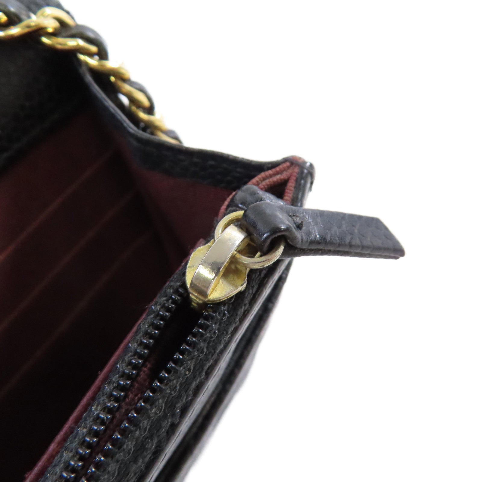 CHANEL 【激減優惠】菱格Caviar皮革WOC Wallet On Chain Shoulder Bag金扣鏈帶肩背袋黑色
