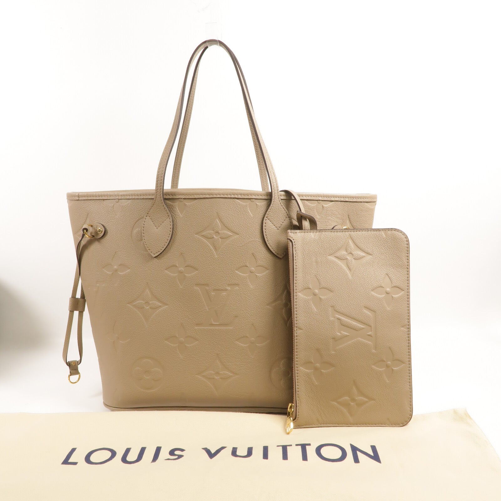 LOUIS VUITTON Monogram Empreinte Neverfull MM肩背袋