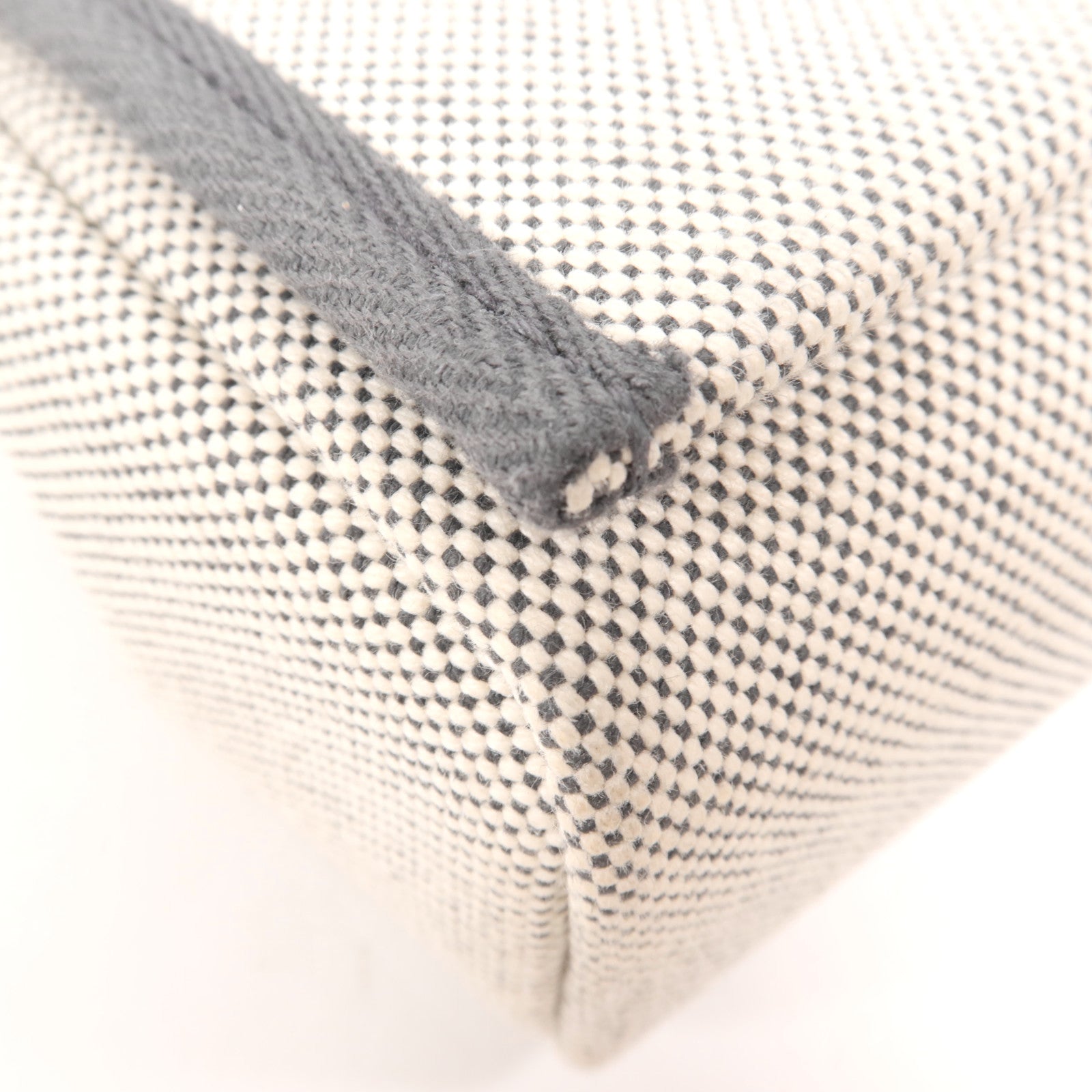 HERMES Toile H帆布Mini Herbag銀扣肩背袋Ardoise