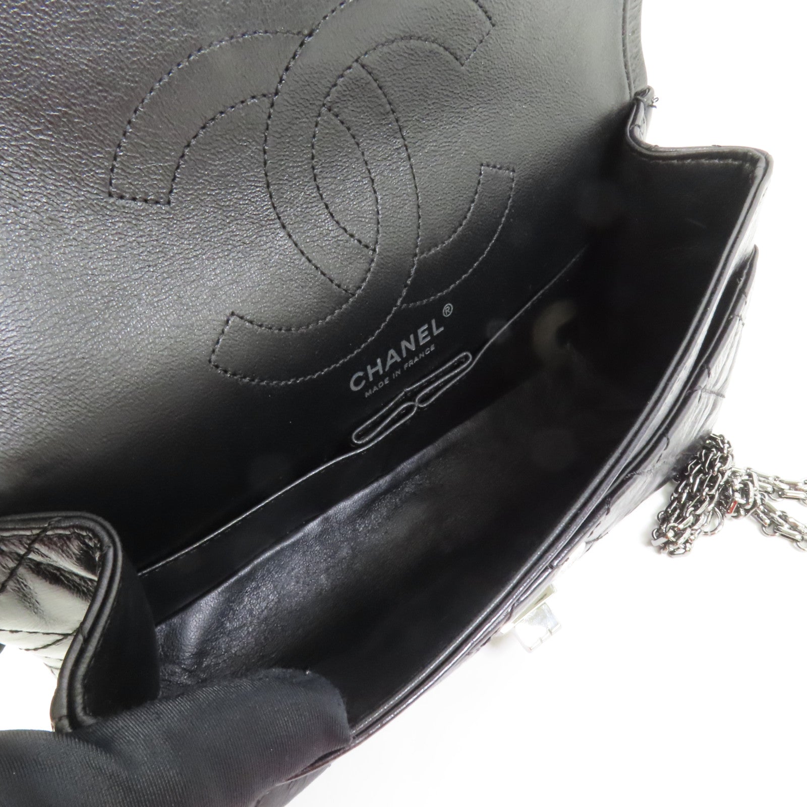 CHANEL 牛皮皮革2.55 Chain Shoulder鏈帶肩背袋