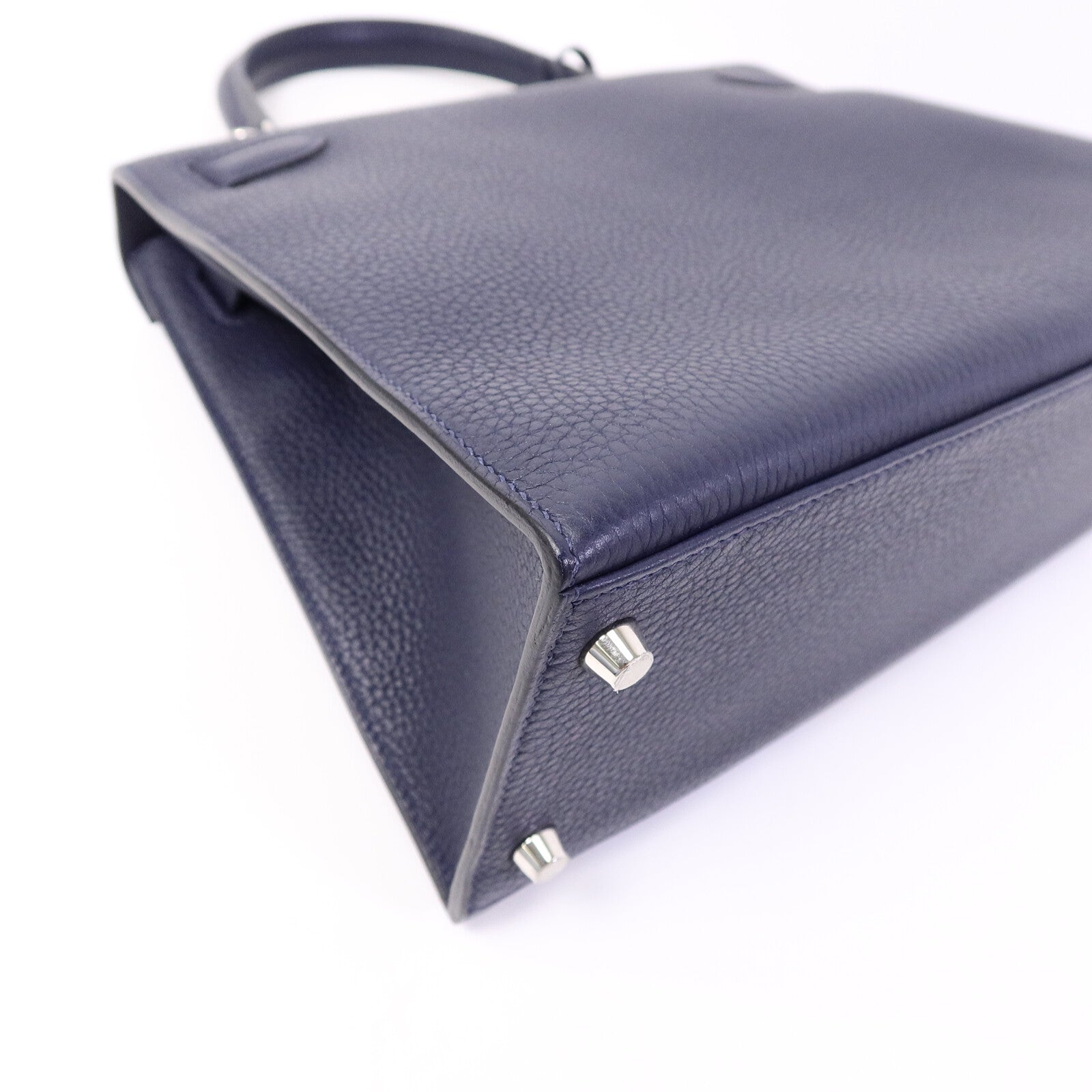 HERMES Clémence/Tadelakt皮革Kelly 28手挽肩背兩用袋Bleu Nuit/Bleu Brighton/Capucine