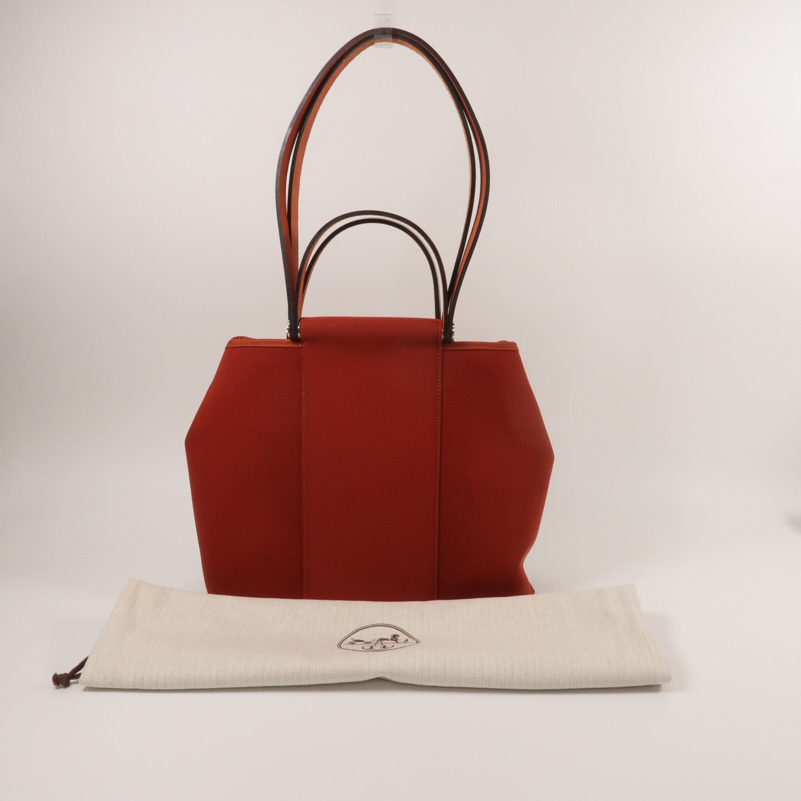 HERMES 帆布Cabag PM手挽肩背兩用袋Roue Venitien/RougeH