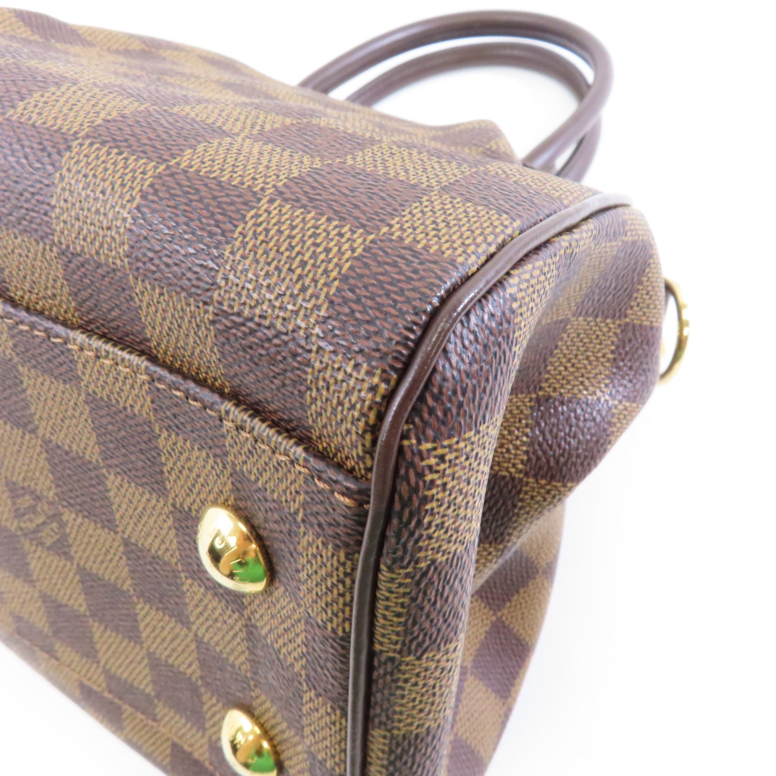 LOUIS VUITTON 【激減優惠】Damier Trevi PM金扣手挽肩背兩用袋啡色