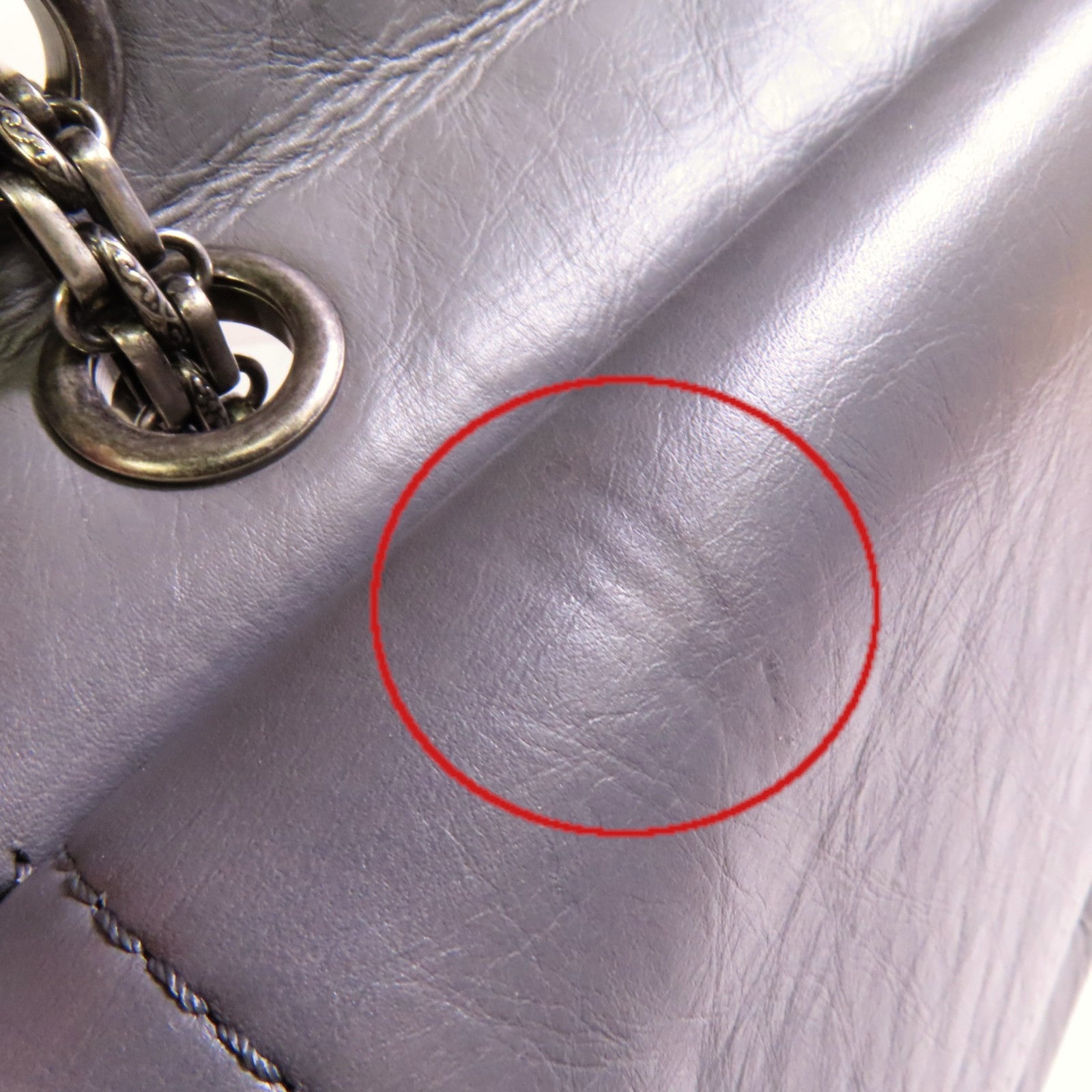 CHANEL 牛皮皮革2.55銀扣鏈帶肩背袋