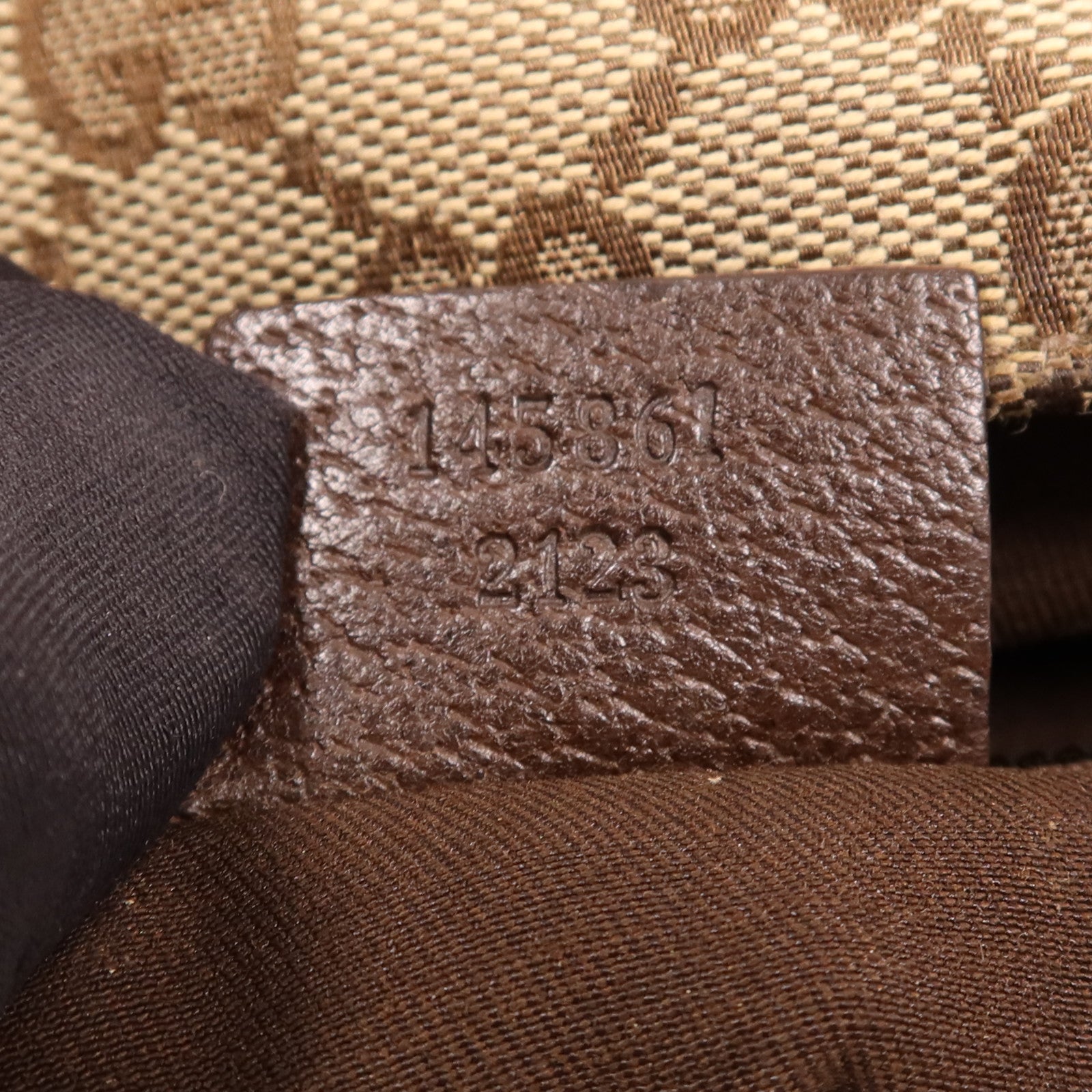 GUCCI 帆布Shoulder Bag銀扣肩背袋