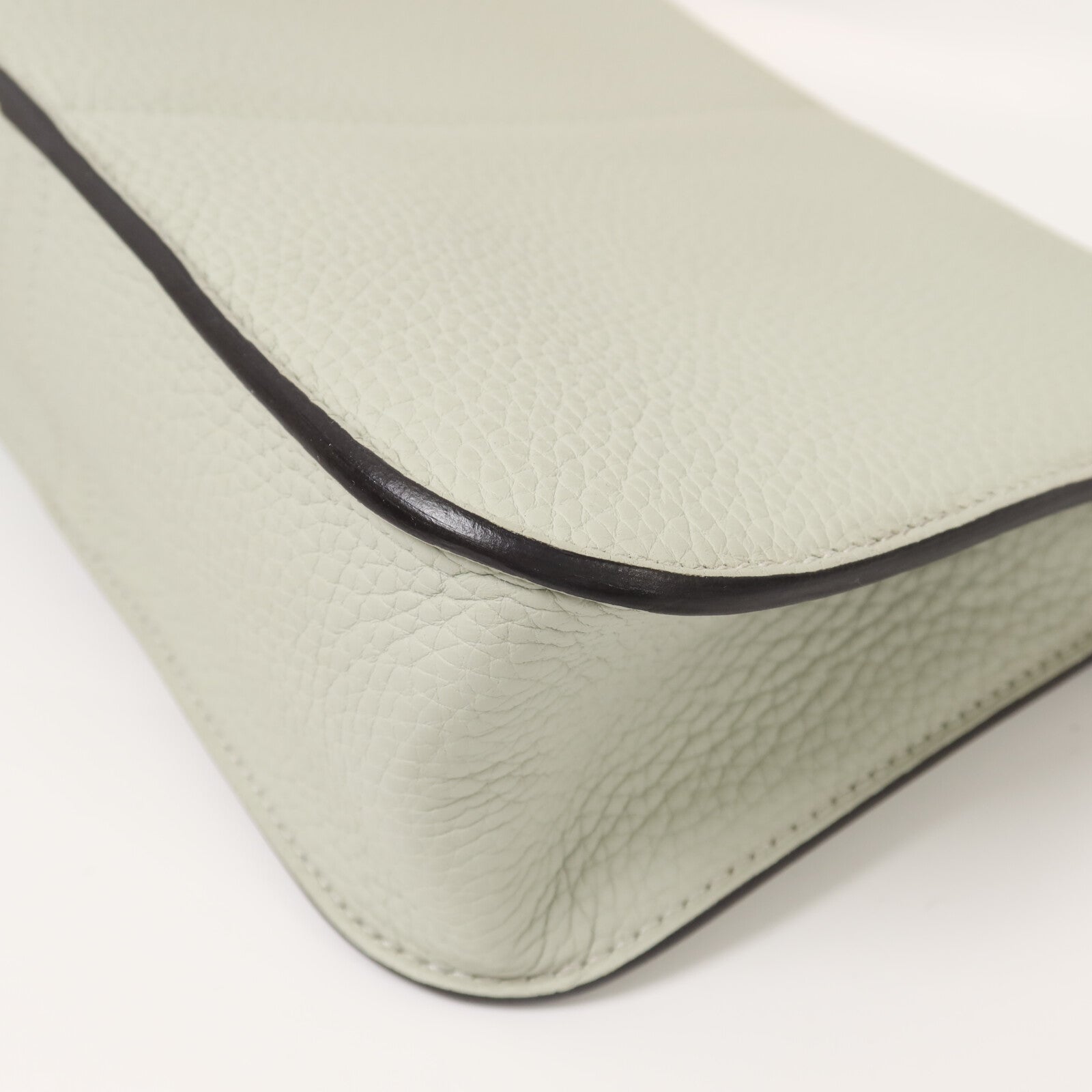 HERMES Clemence皮革Halzan 25金扣手挽肩背兩用袋Gris Neve/Gris Meyer