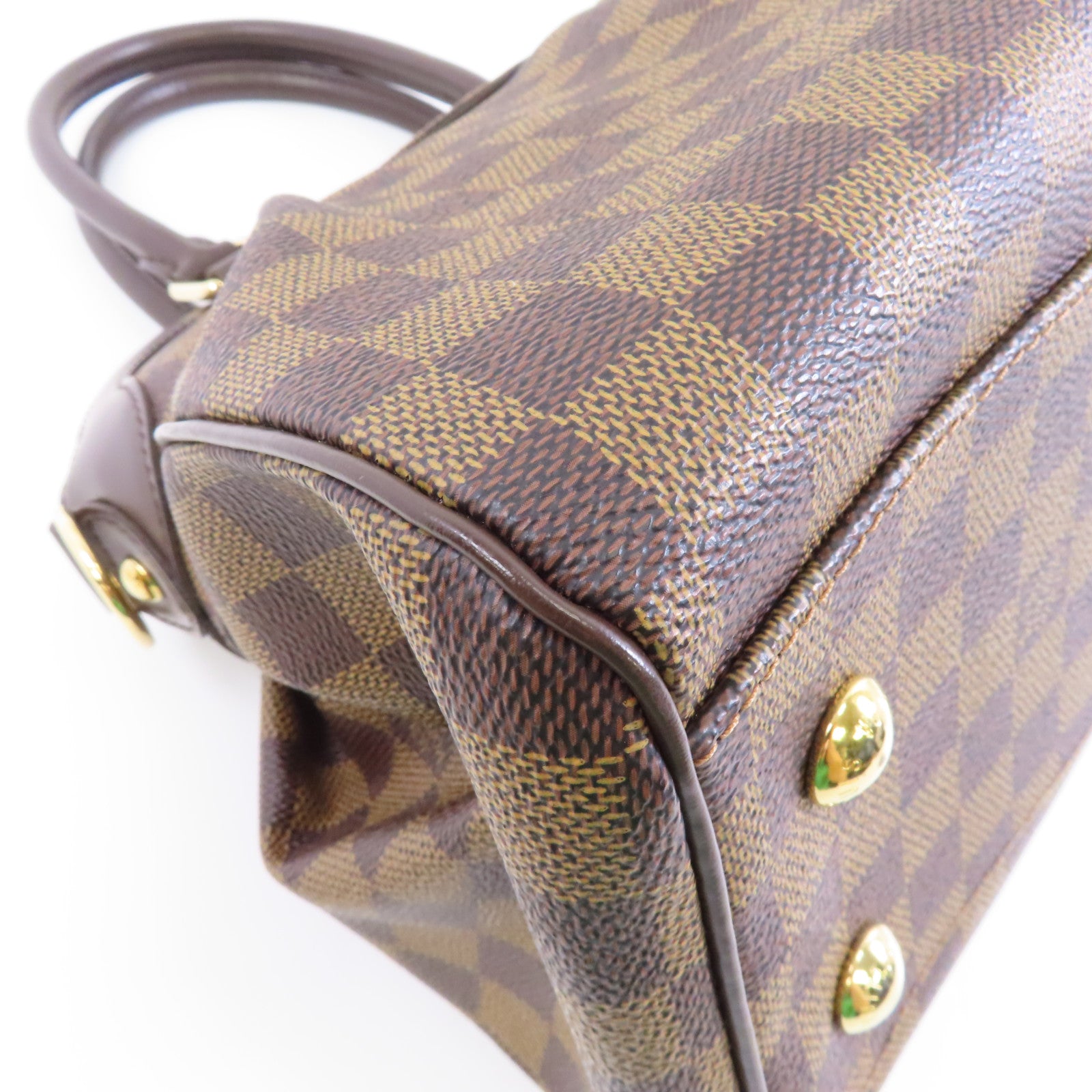 LOUIS VUITTON 【激減優惠】Damier Trevi PM金扣手挽肩背兩用袋啡色