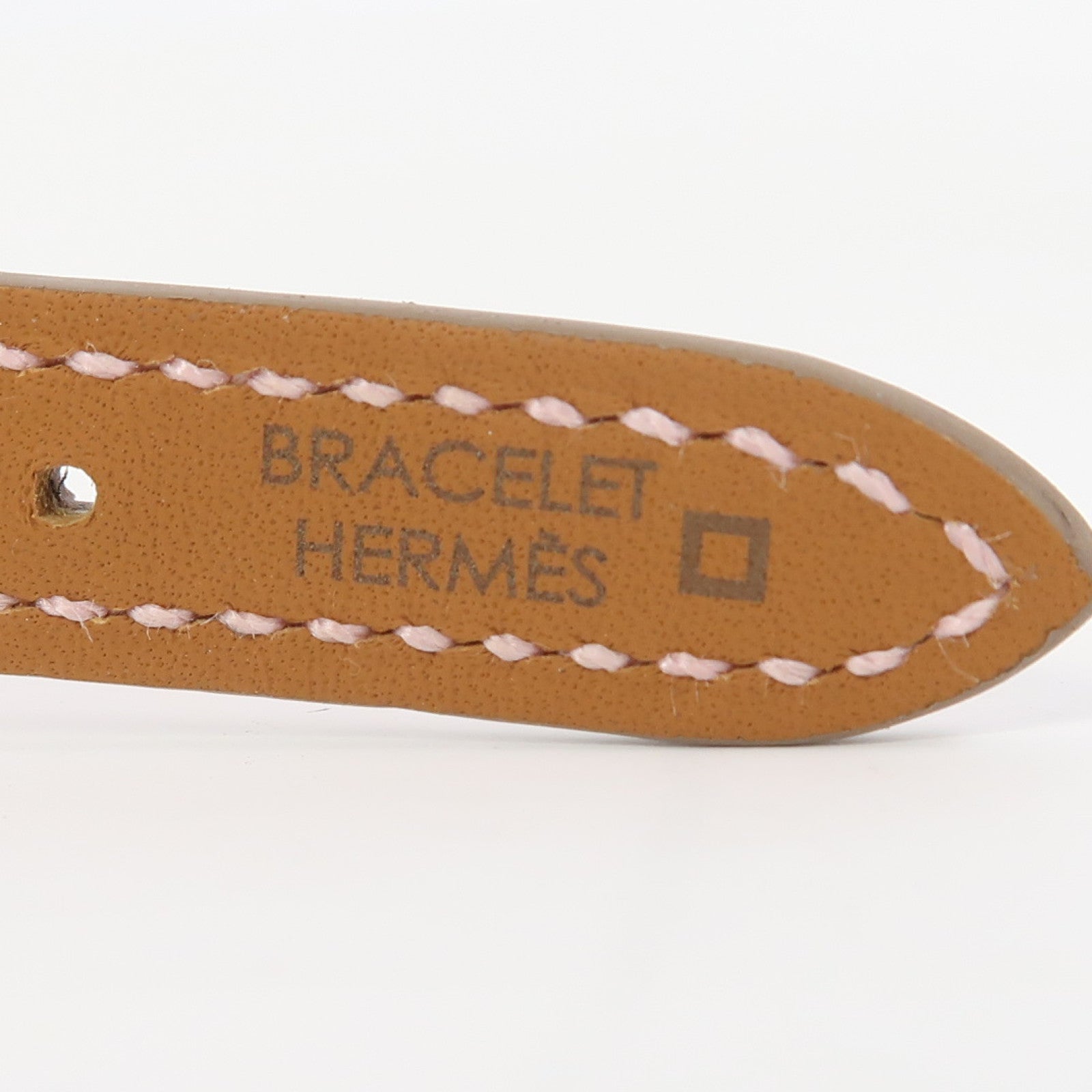 HERMES Heure H Mini Model 21mm不鏽鋼/皮革帶手錶石英機芯粉紅色
