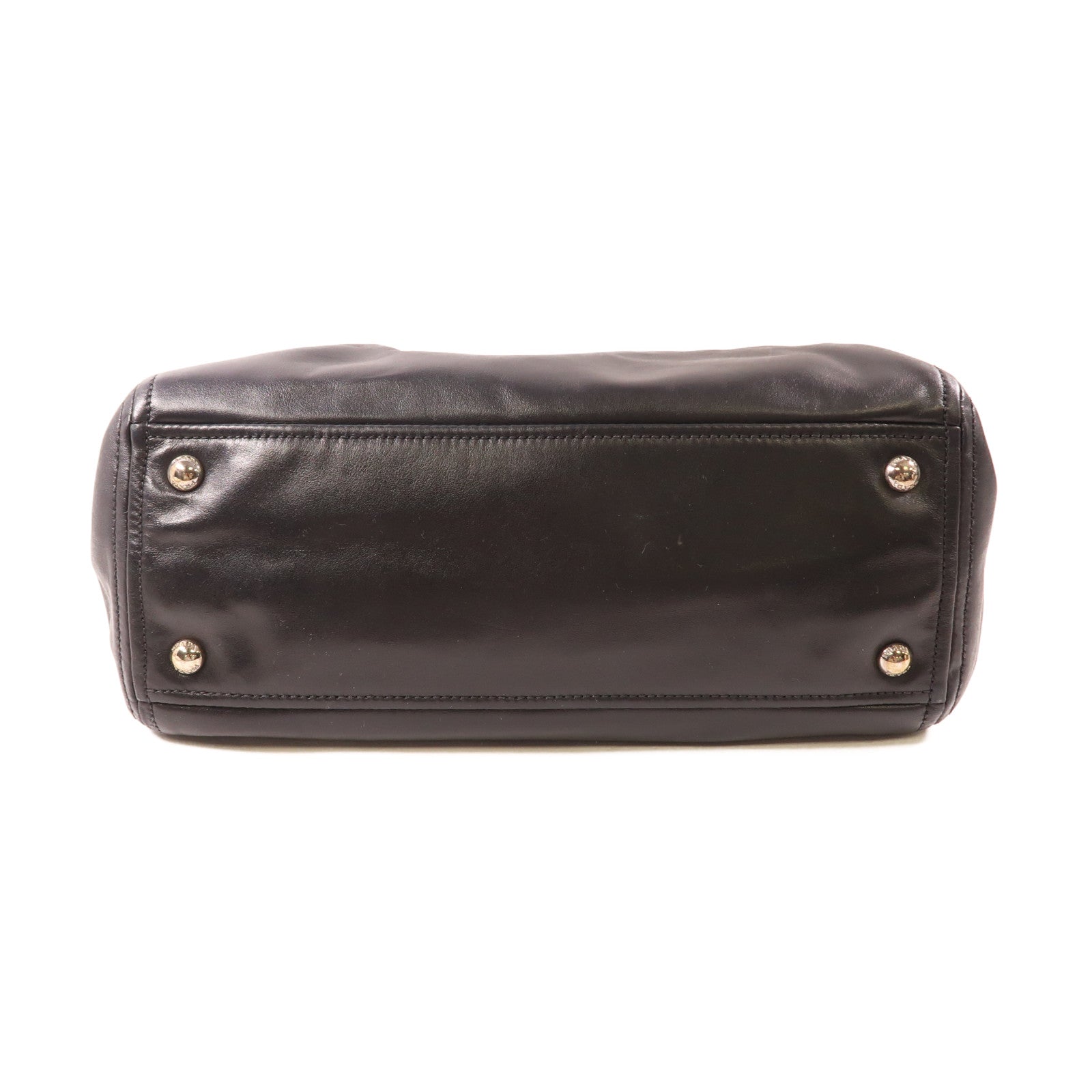 PRADA 牛皮皮革2 Way Shoulder銀扣手挽肩背兩用袋