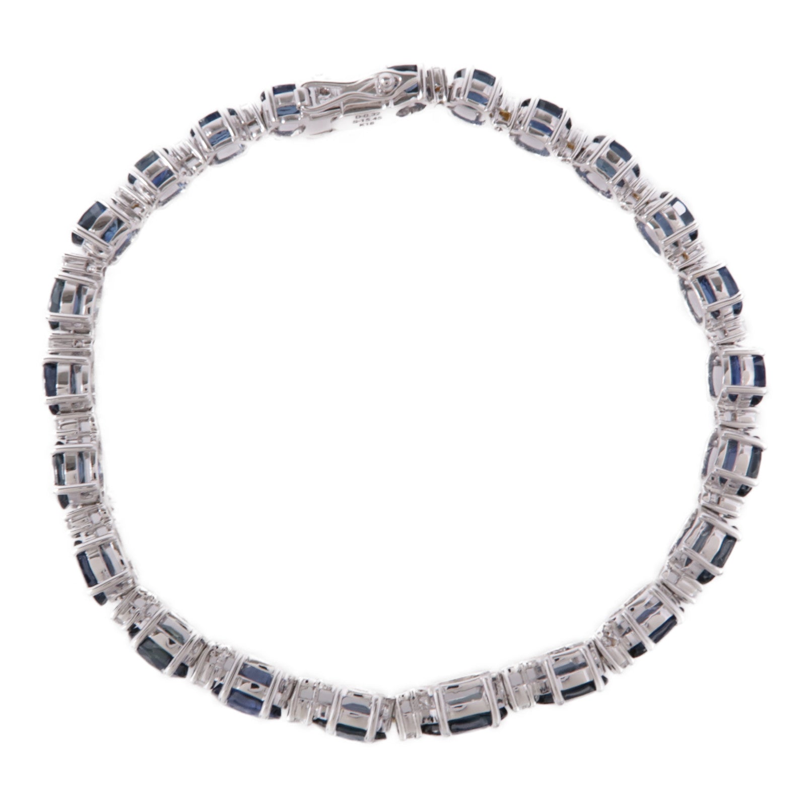 JEWELRY Sapphire Diamond Bracelet 18K White Gold
