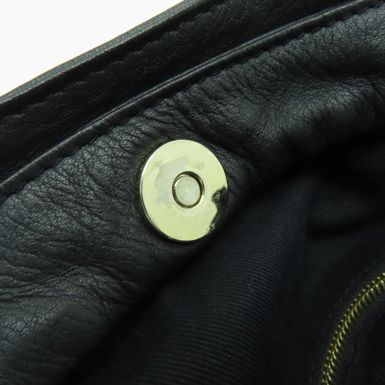 SEE BY CHLOE 【清倉大減價】牛皮皮革Shoulder Bag金扣肩背袋黒色