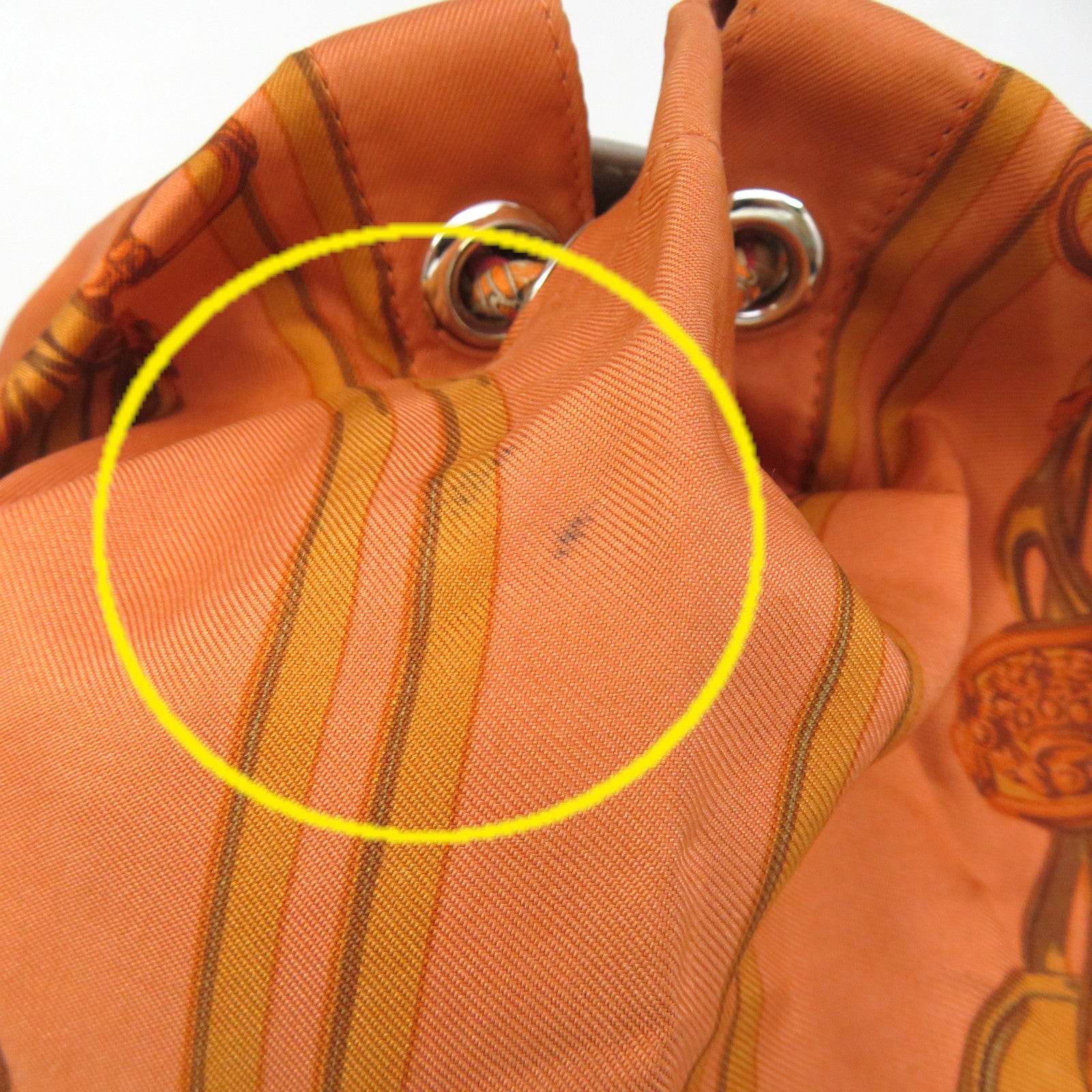 HERMES 丝质/Evercolour皮革Brides De Gala Shoulder Bag肩背袋Blush/Gris Perlel橙色/米白色