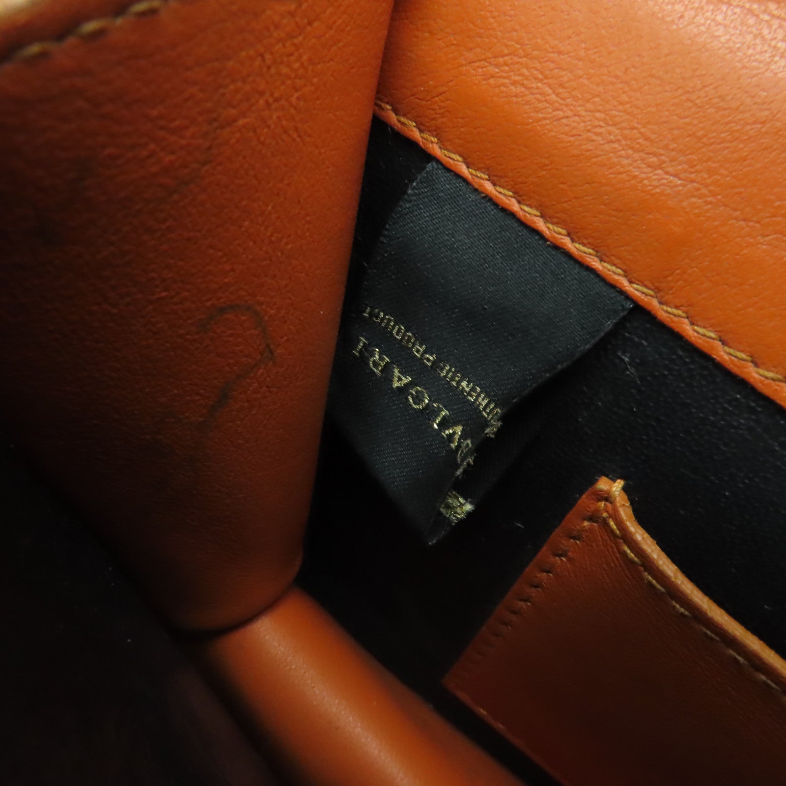BVLGARI 【清倉大減價】牛皮皮革Chain Shoulder金扣鏈帶肩背袋橙色