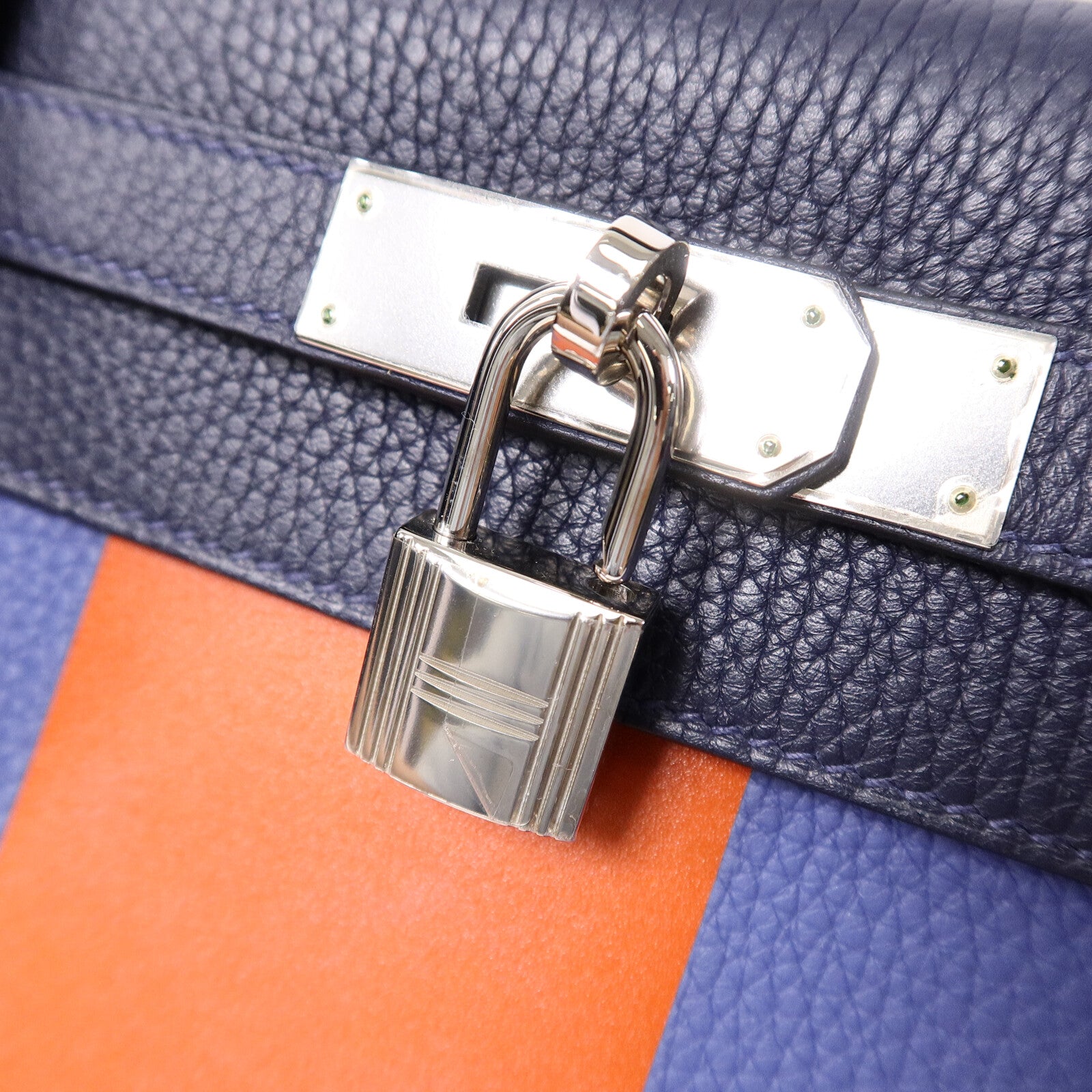 HERMES Clémence/Tadelakt皮革Kelly 28手挽肩背兩用袋Bleu Nuit/Bleu Brighton/Capucine