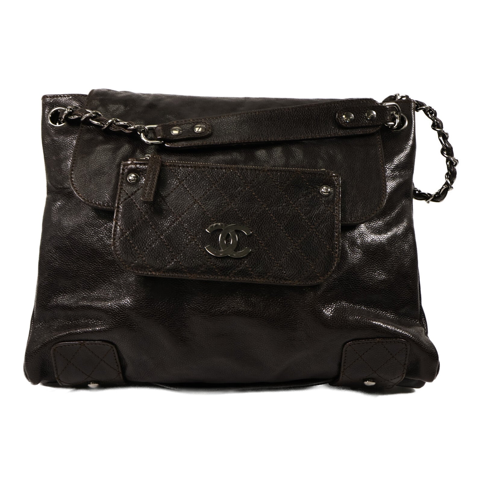 CHANEL 牛皮皮革Pocket In The City肩背袋