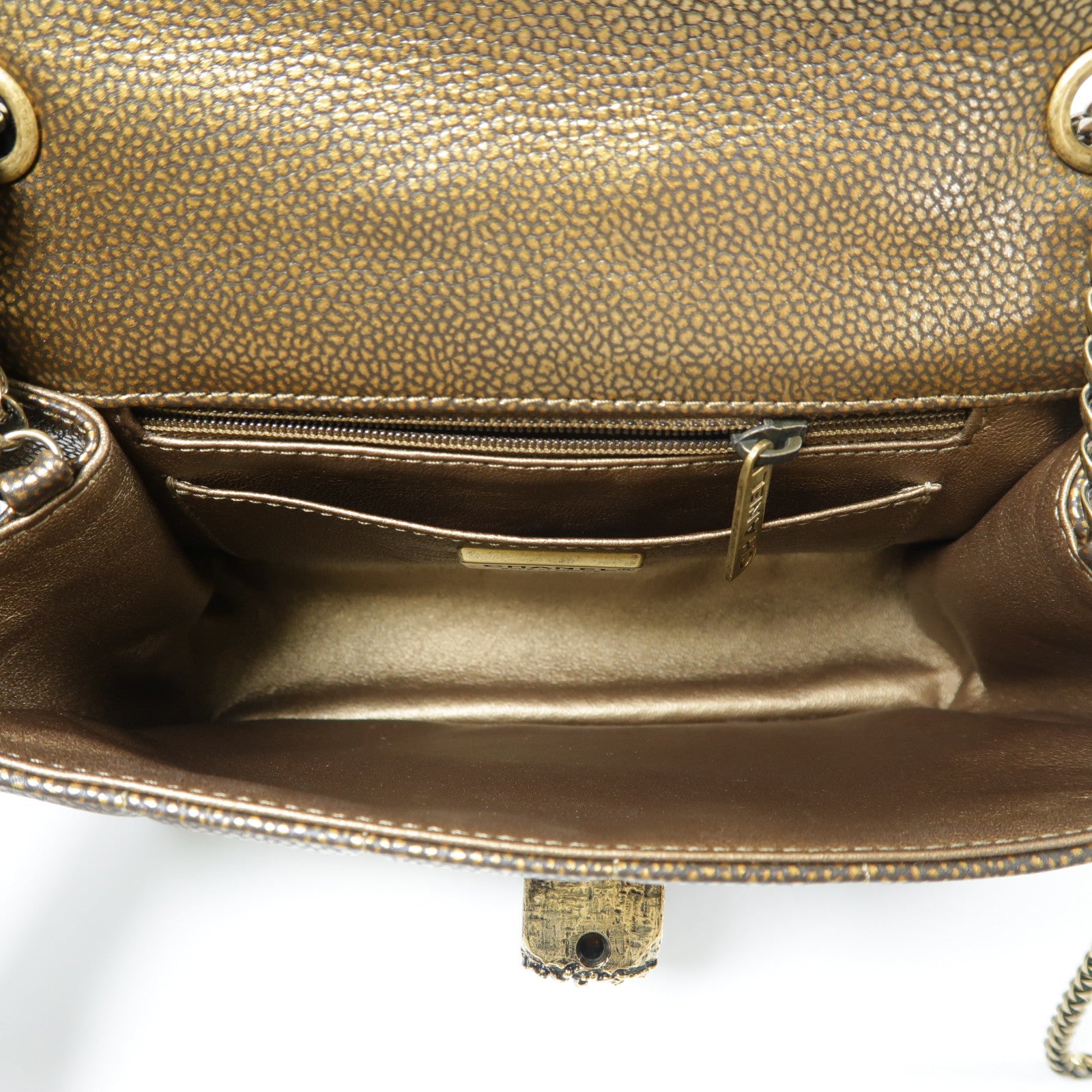 CHANEL 皮革Square Quited Paris Byzance金扣鏈帶肩背袋