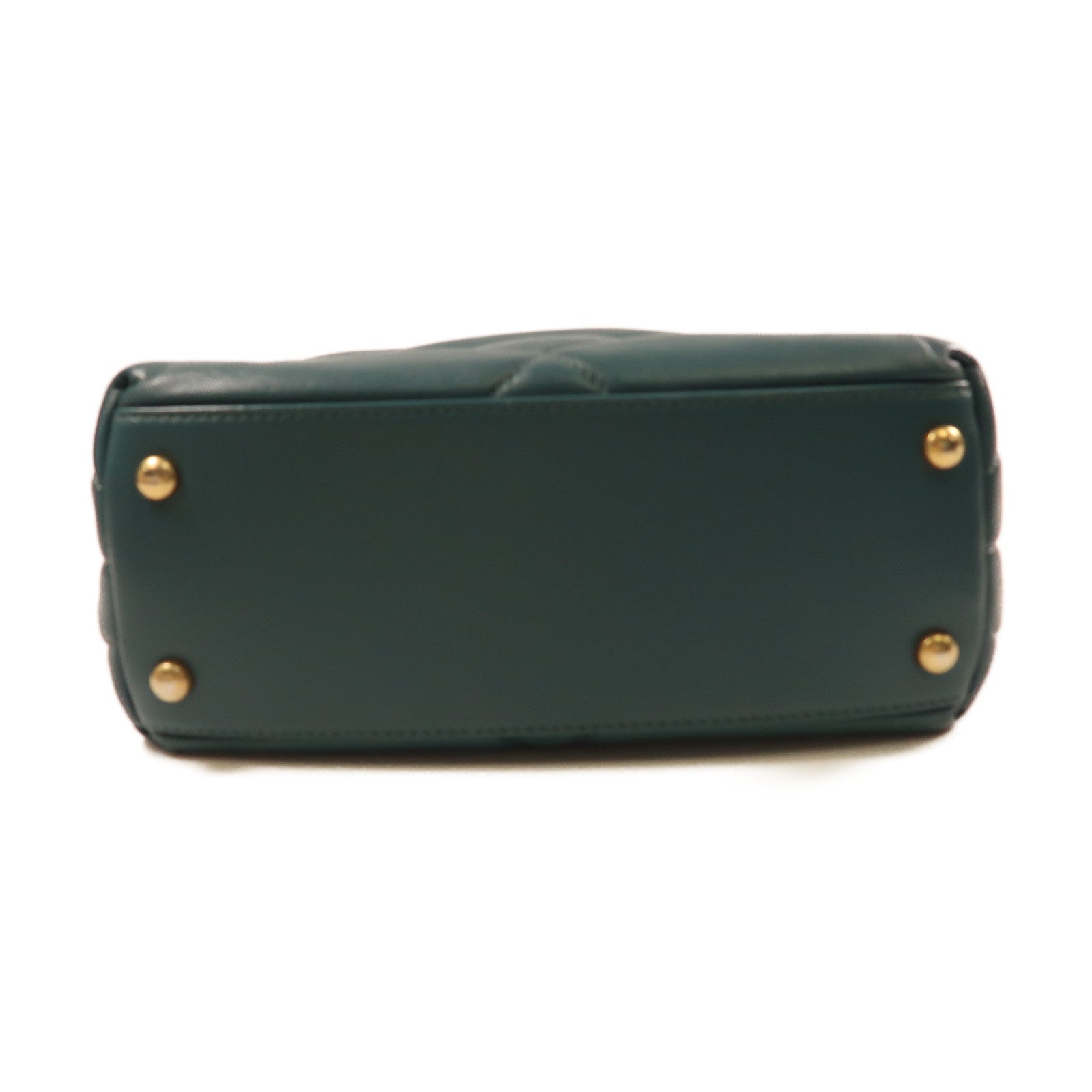 CHANEL 羊皮皮革Shoulder Bag金扣鏈帶肩背袋藍色