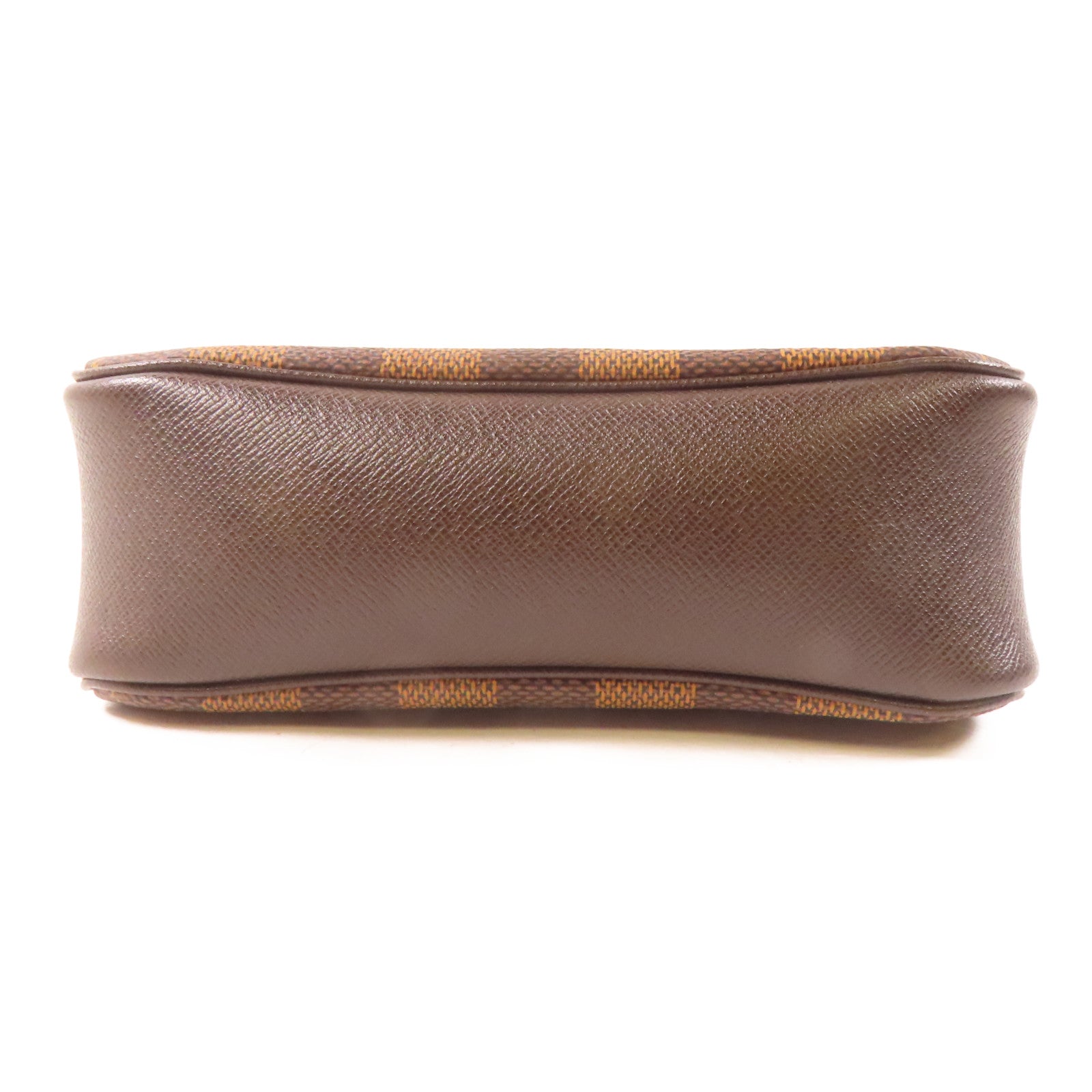 LOUIS VUITTON Damier Ebene Pochette Accessories金扣手挽袋啡色