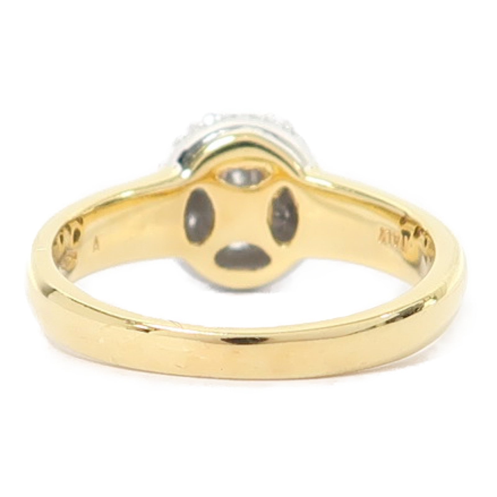 JEWELRY (PRICE DOWN) 0.60ct Diamond 4.3g Ring 18K Yellow Gold US#4.25