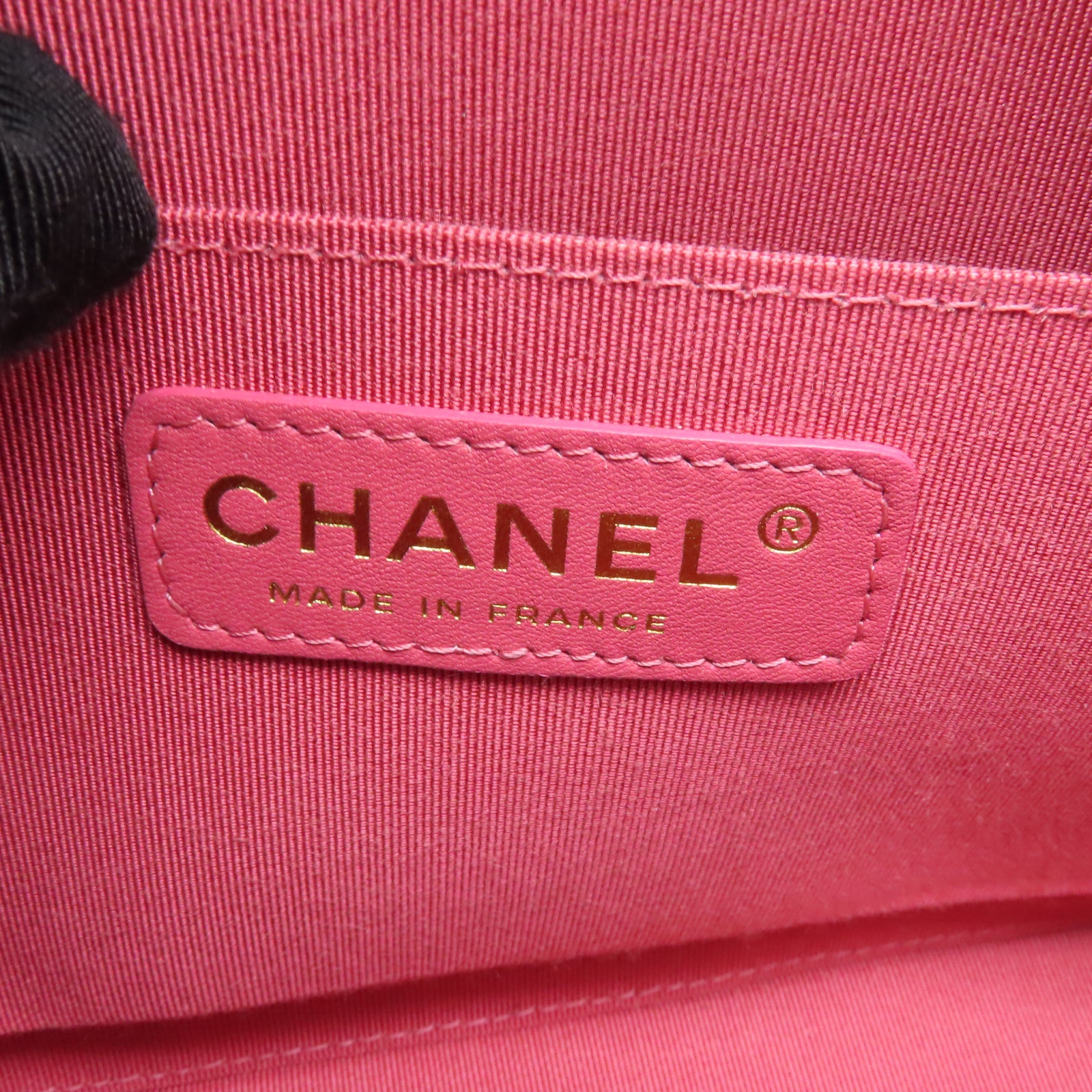 CHANEL 【清倉大減價】牛皮皮革Chain Shoulder Bag金扣鏈帶肩背袋粉紅色