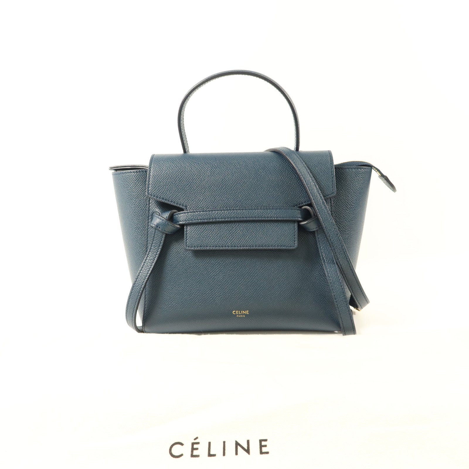 CELINE 牛皮皮革Mini Belt Bag金扣手挽肩背兩用袋