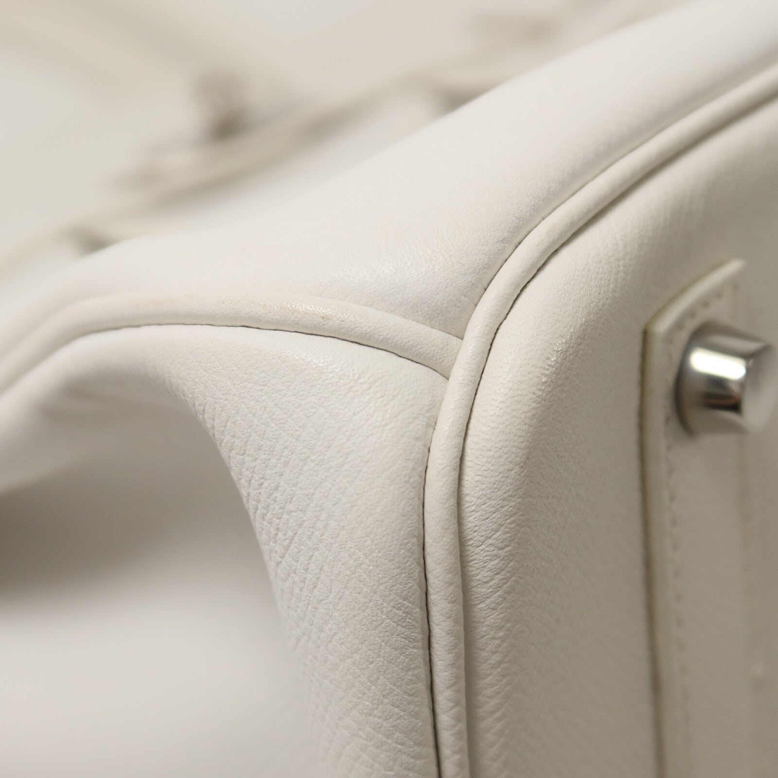 HERMES Epsom皮革Birkin 35手挽袋Blanc