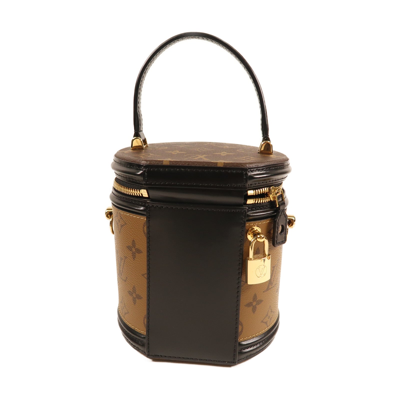 LOUIS VUITTON Monogram Reverse Cannes金扣手挽肩背兩用袋