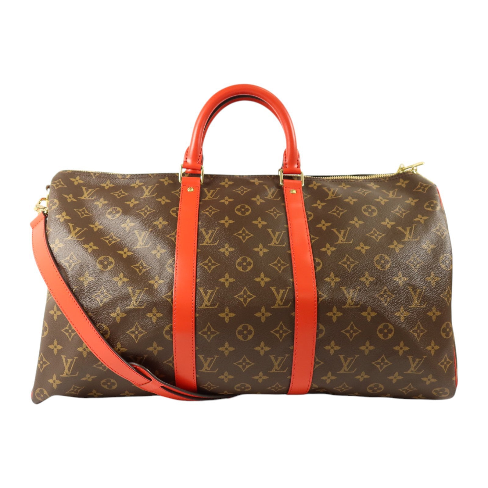 LOUIS VUITTON Monogram Keepall 50 Bandoulie金扣手挽肩背兩用袋