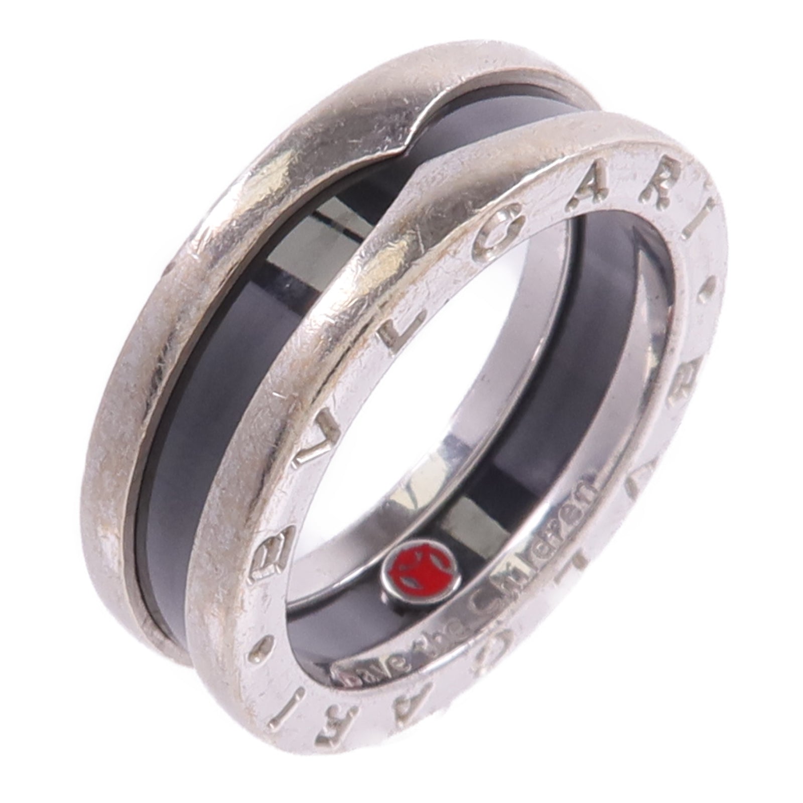 BVLGARI 925純銀/陶瓷Save The Children Ring戒指