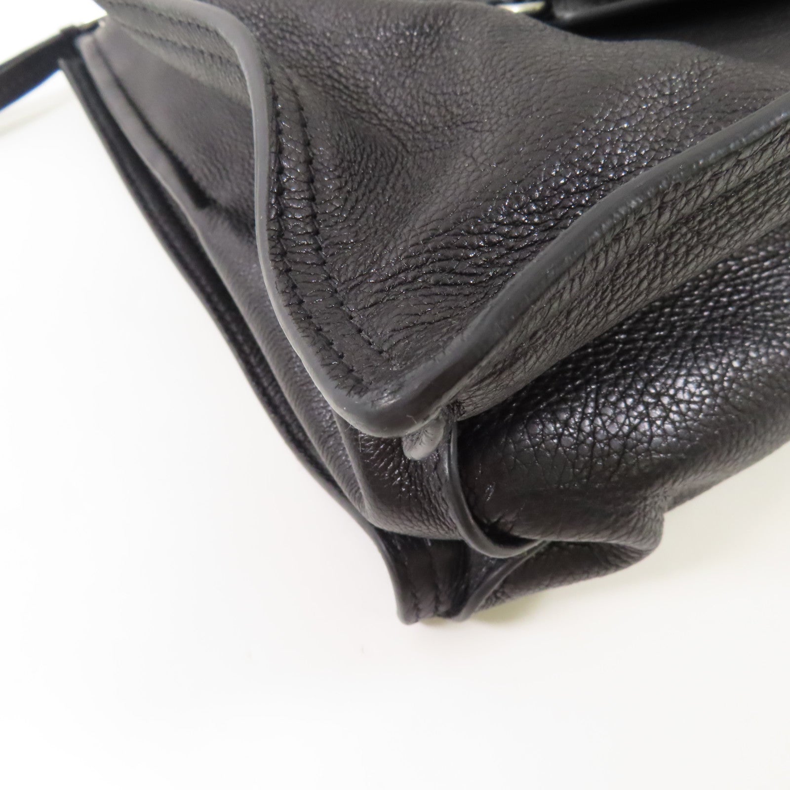 PRADA Glace Calf牛皮皮革/麂皮皮革Tote Bag銀扣肩背袋