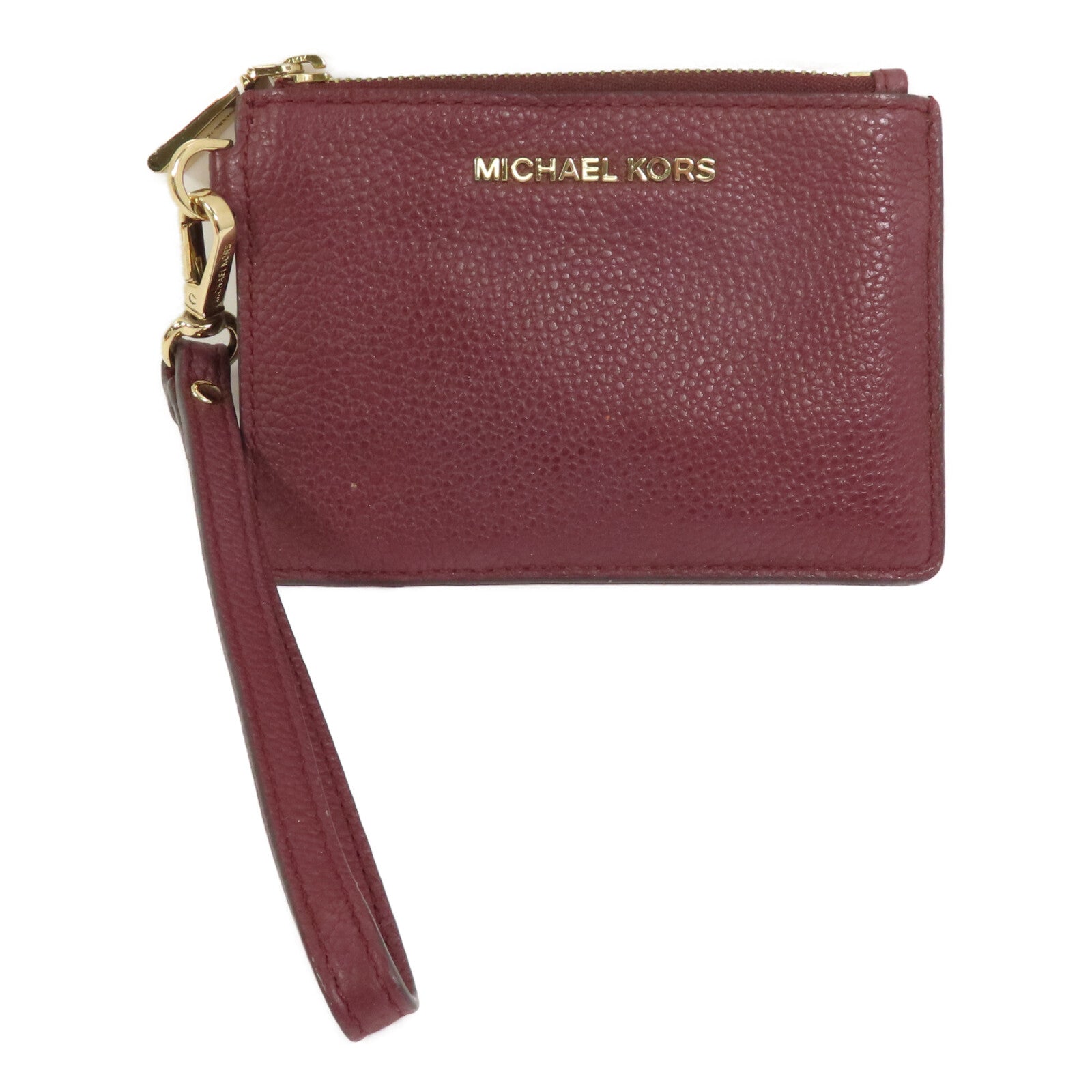 Michael Kors 【激減優惠】牛皮皮革Card Case with Handle金扣卡套