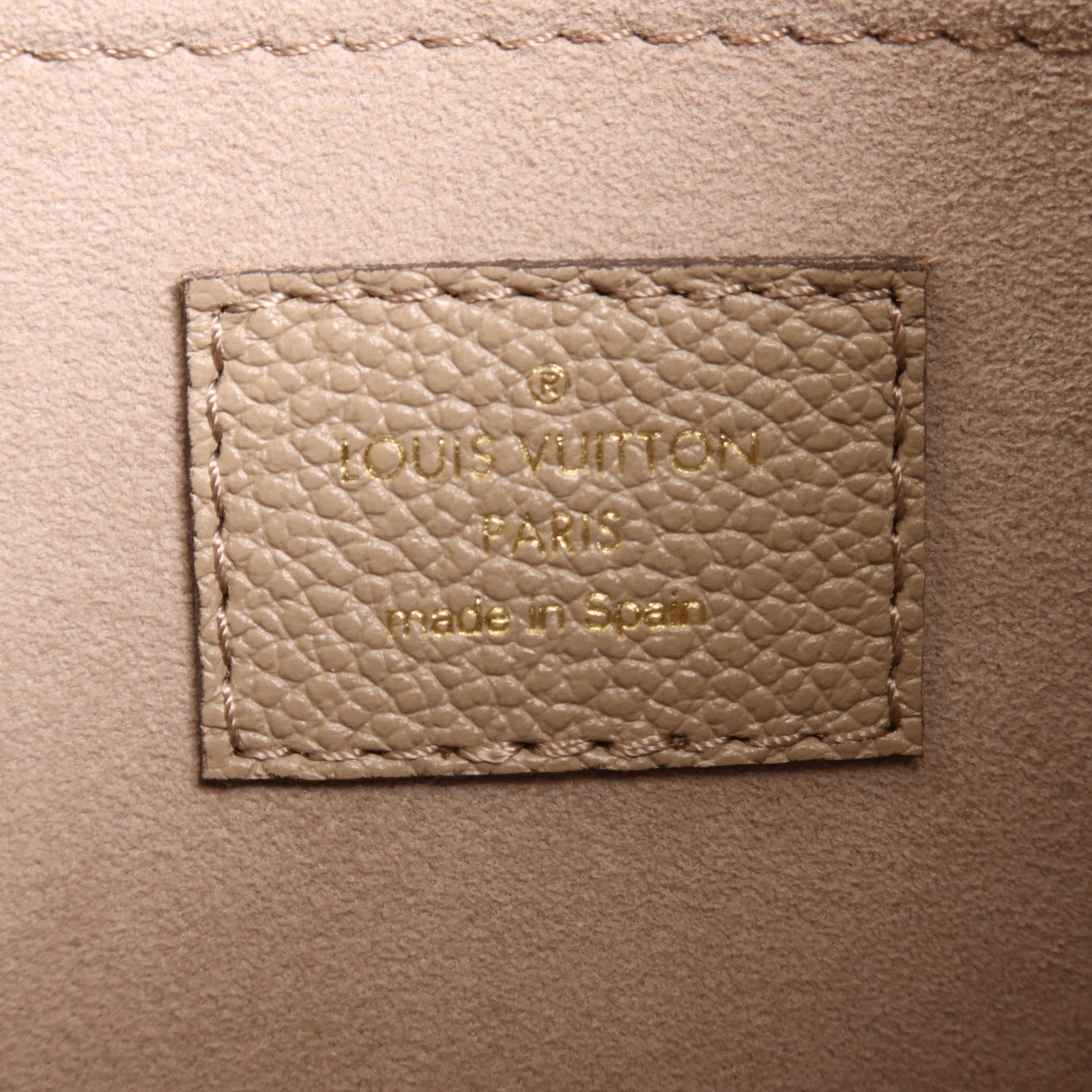 LOUIS VUITTON Monogram Empreinte Bagatelle金扣手挽肩背兩用袋