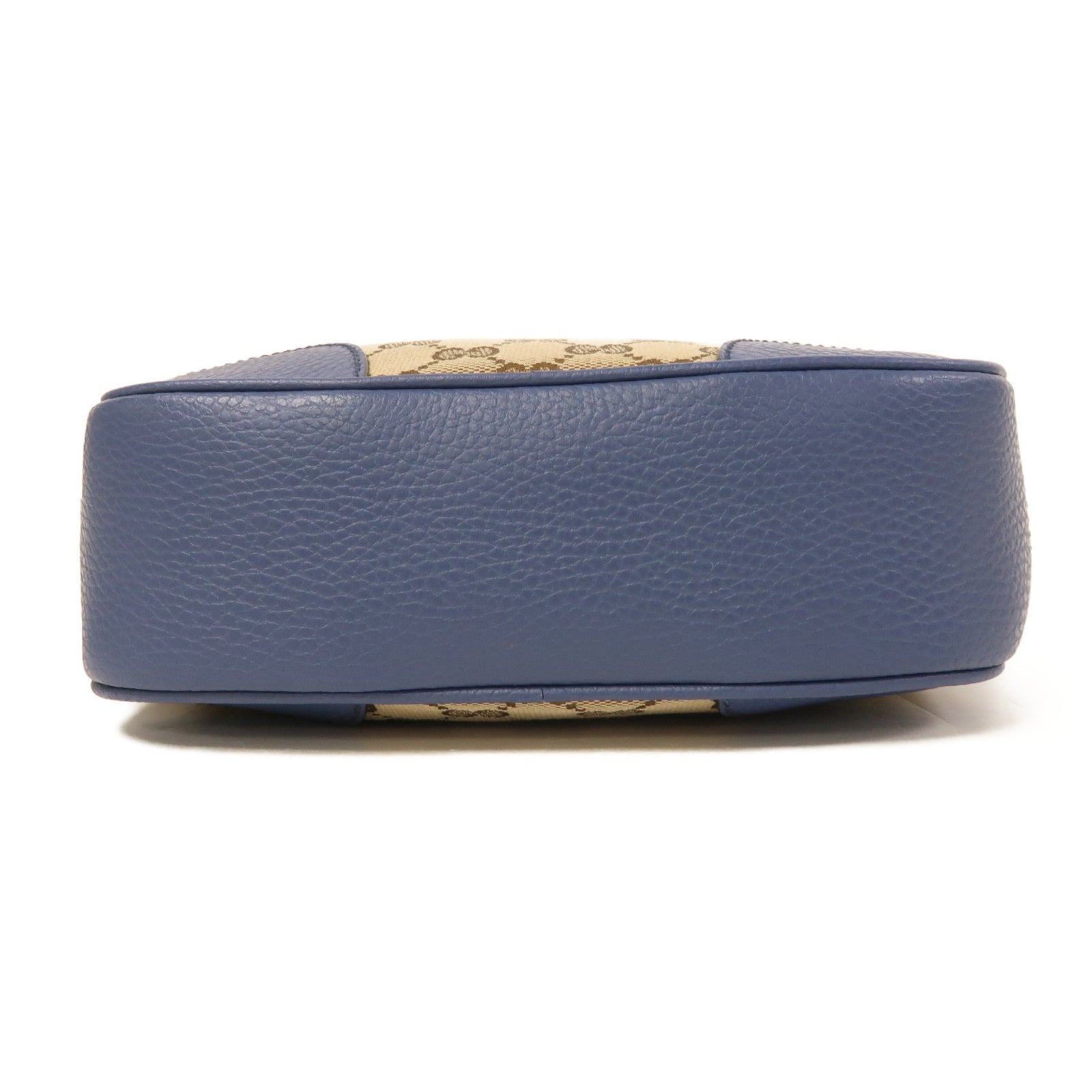 GUCCI GHW Shoulder Bag 449413 GG Canvas Brown Blue