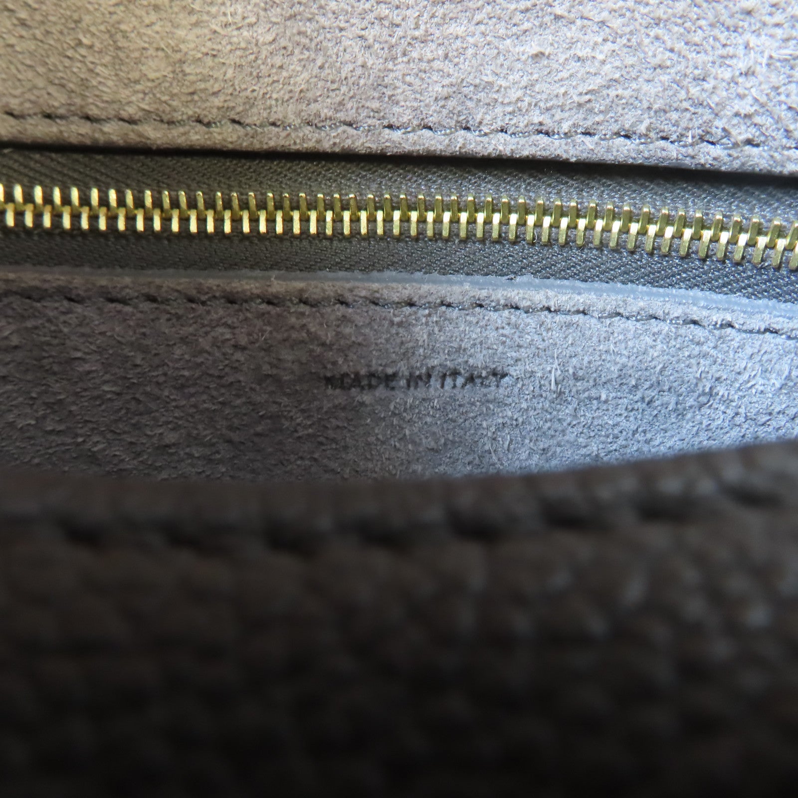 CELINE 牛皮皮革Shoulder Bag金扣肩背袋灰色
